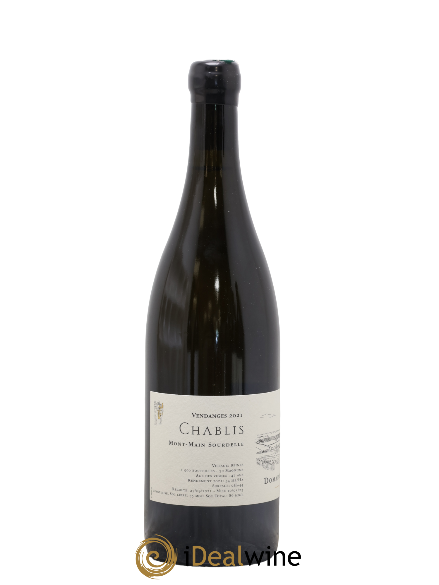Chablis Mont Main Sourdelle Jean Dauvissat Pere Et Fils 2021 - Lot of 1 bottle - 1