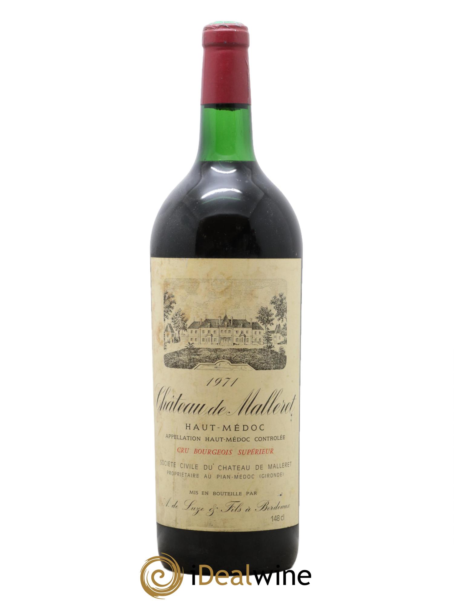 Château de Malleret Cru Bourgeois 1971 - Lot de 1 magnum - 0