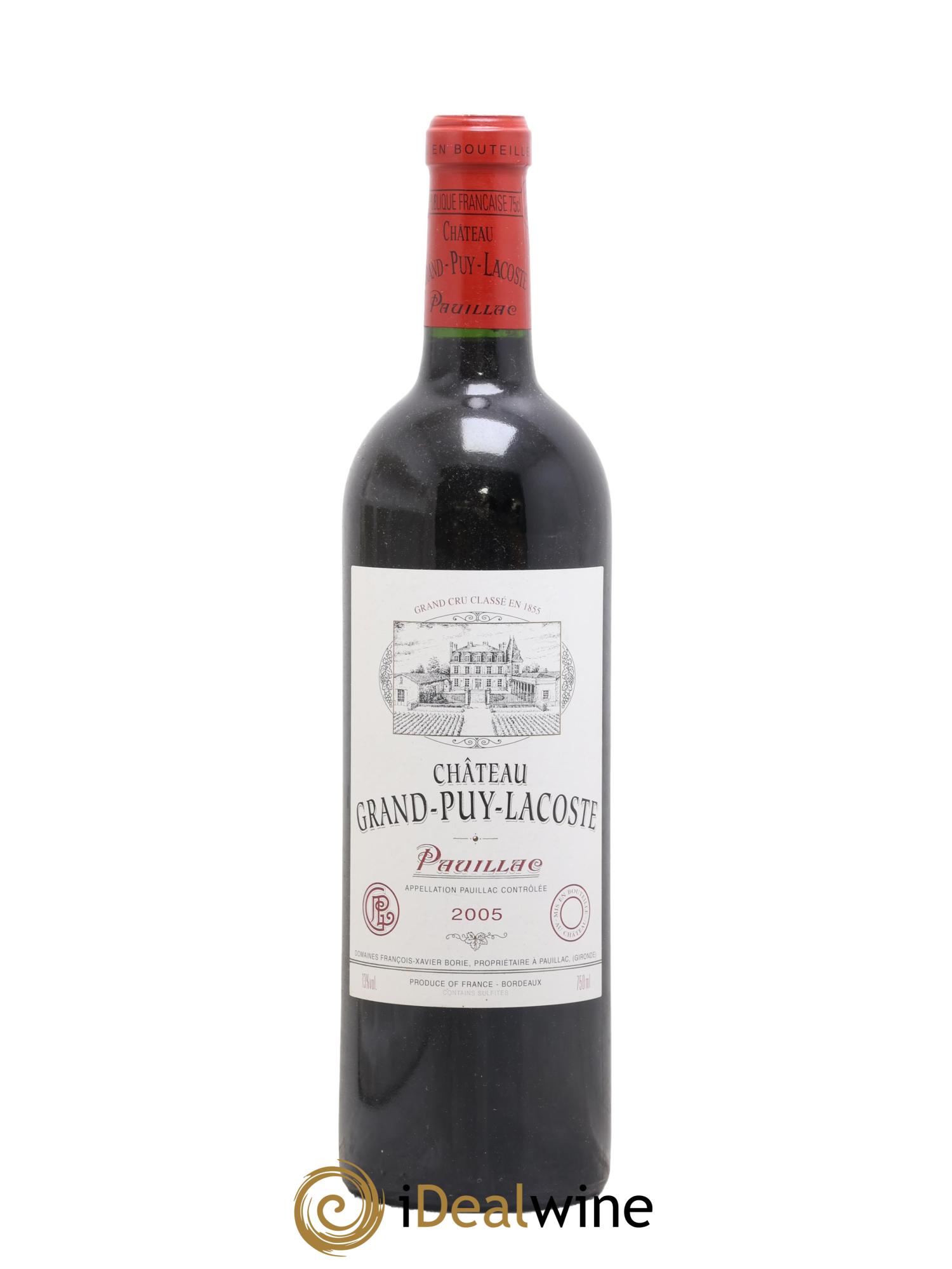 Château Grand Puy Lacoste 5ème Grand Cru Classé 2005 - Lot de 1 bouteille - 0