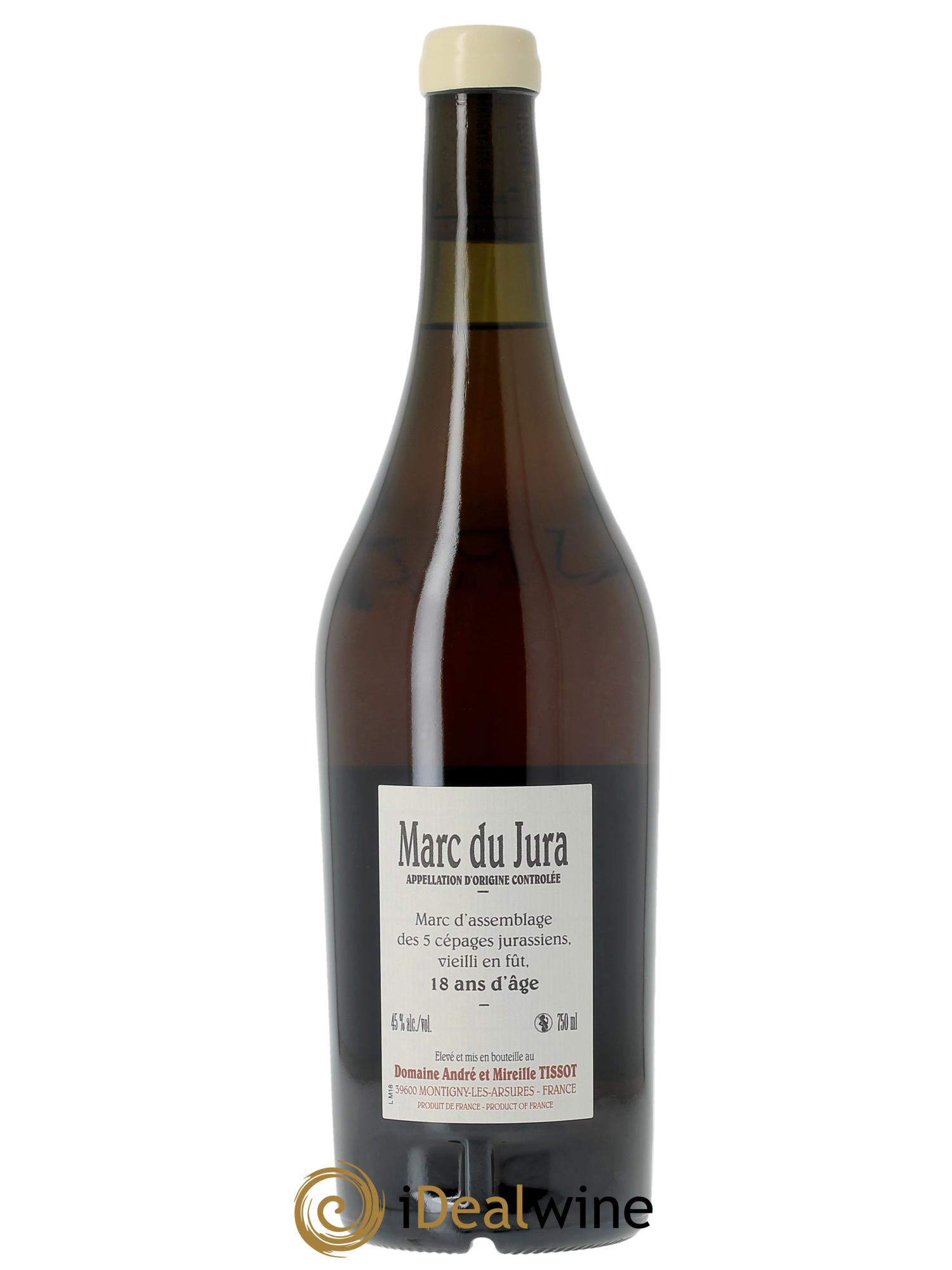 Marc du Jura 18 ans d'âge 45° Bénédicte et Stéphane Tissot  - Posten von 1 Flasche - 1