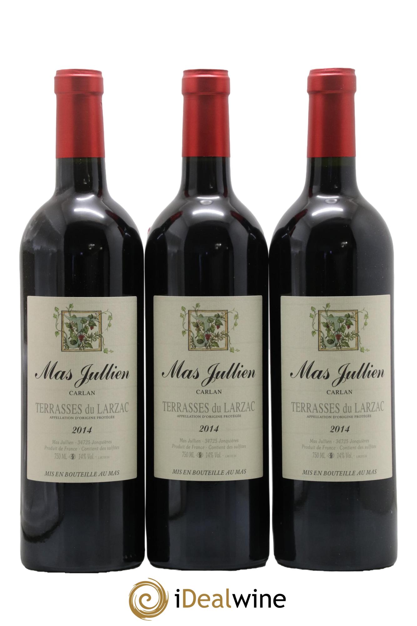 Coteaux du Languedoc - Terrasses du Larzac Mas Jullien Carlan Olivier Jullien 2014 - Posten von 3 Flaschen - 0