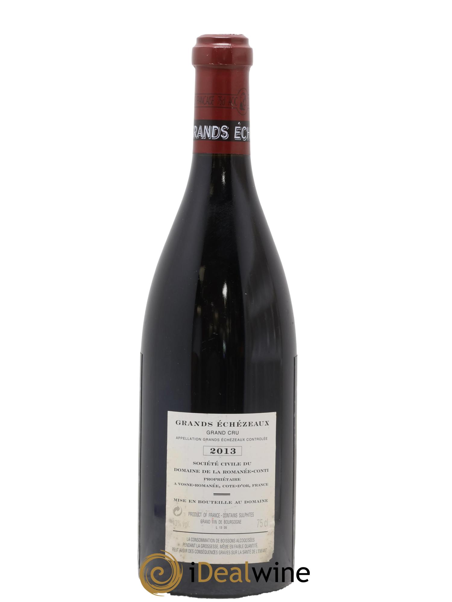 Grands-Echezeaux Grand Cru Domaine de la Romanée-Conti 2013 - Lotto di 1 bottiglia - 1
