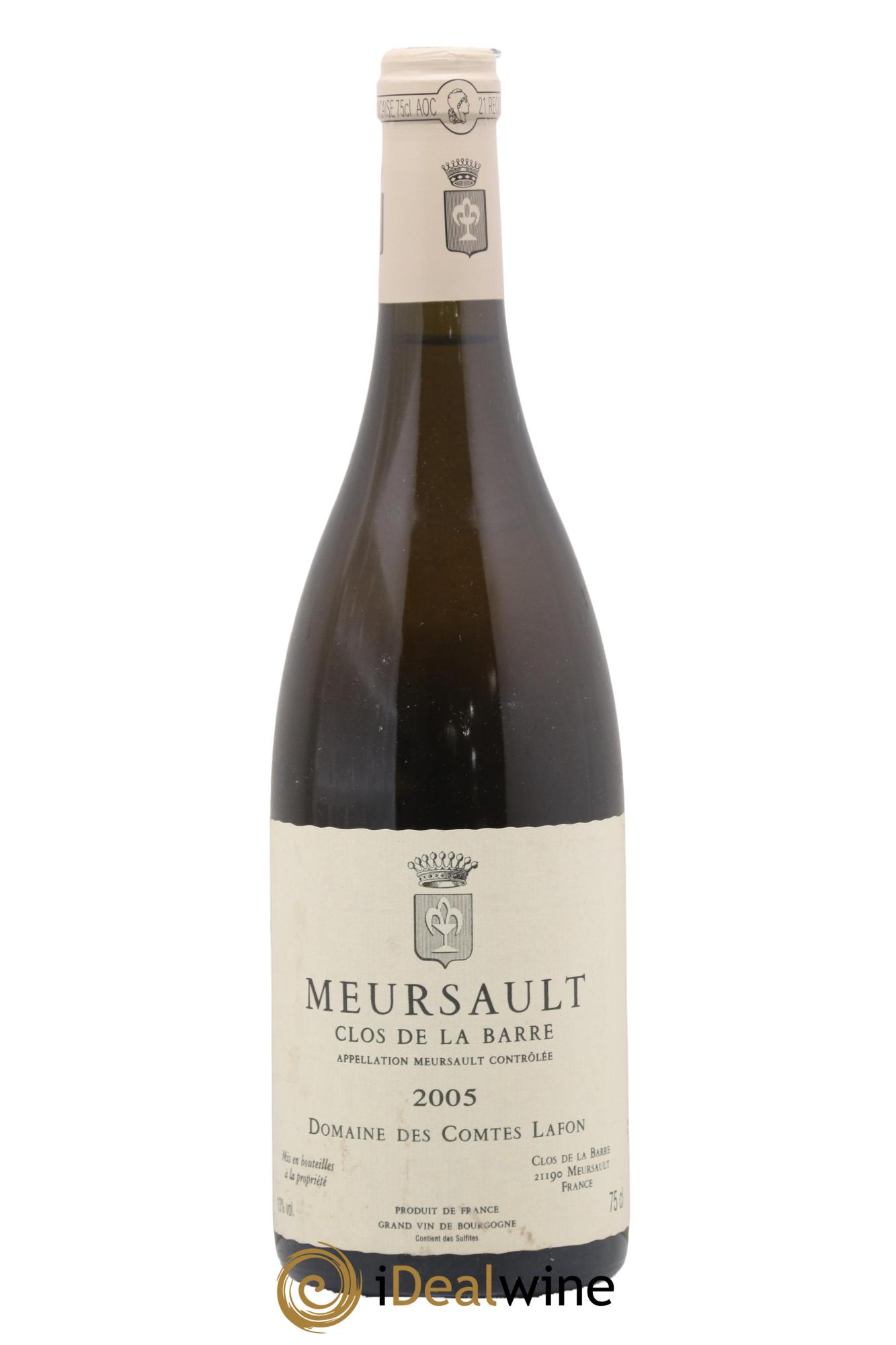 Meursault Clos de la Barre Comtes Lafon (Domaine des) 2005 - Lot of 1 bottle - 0