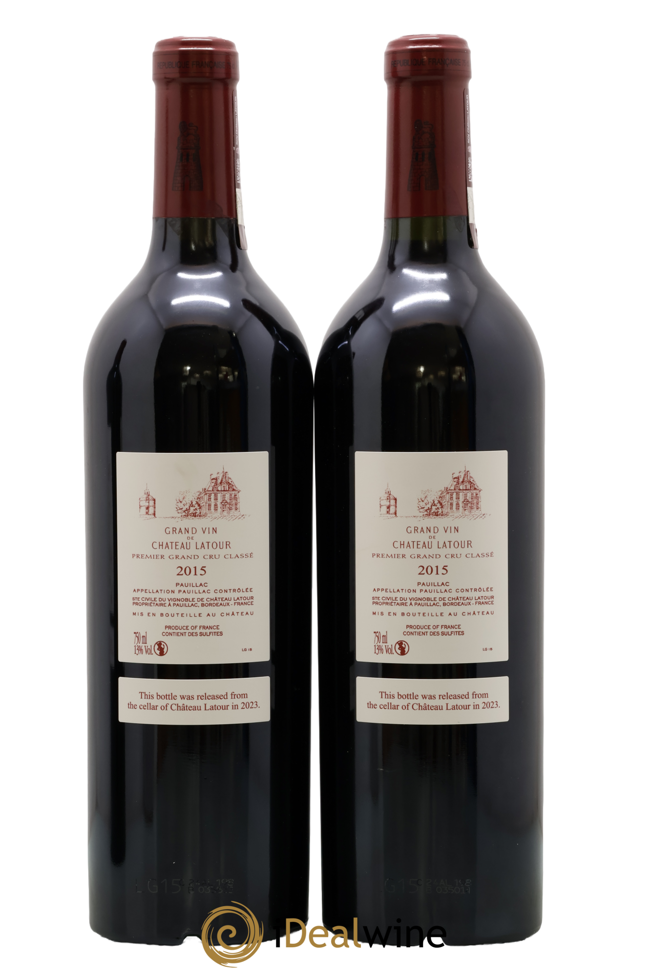 Château Latour 1er Grand Cru Classé 2015 - Lotto di 2 bottiglie - 1