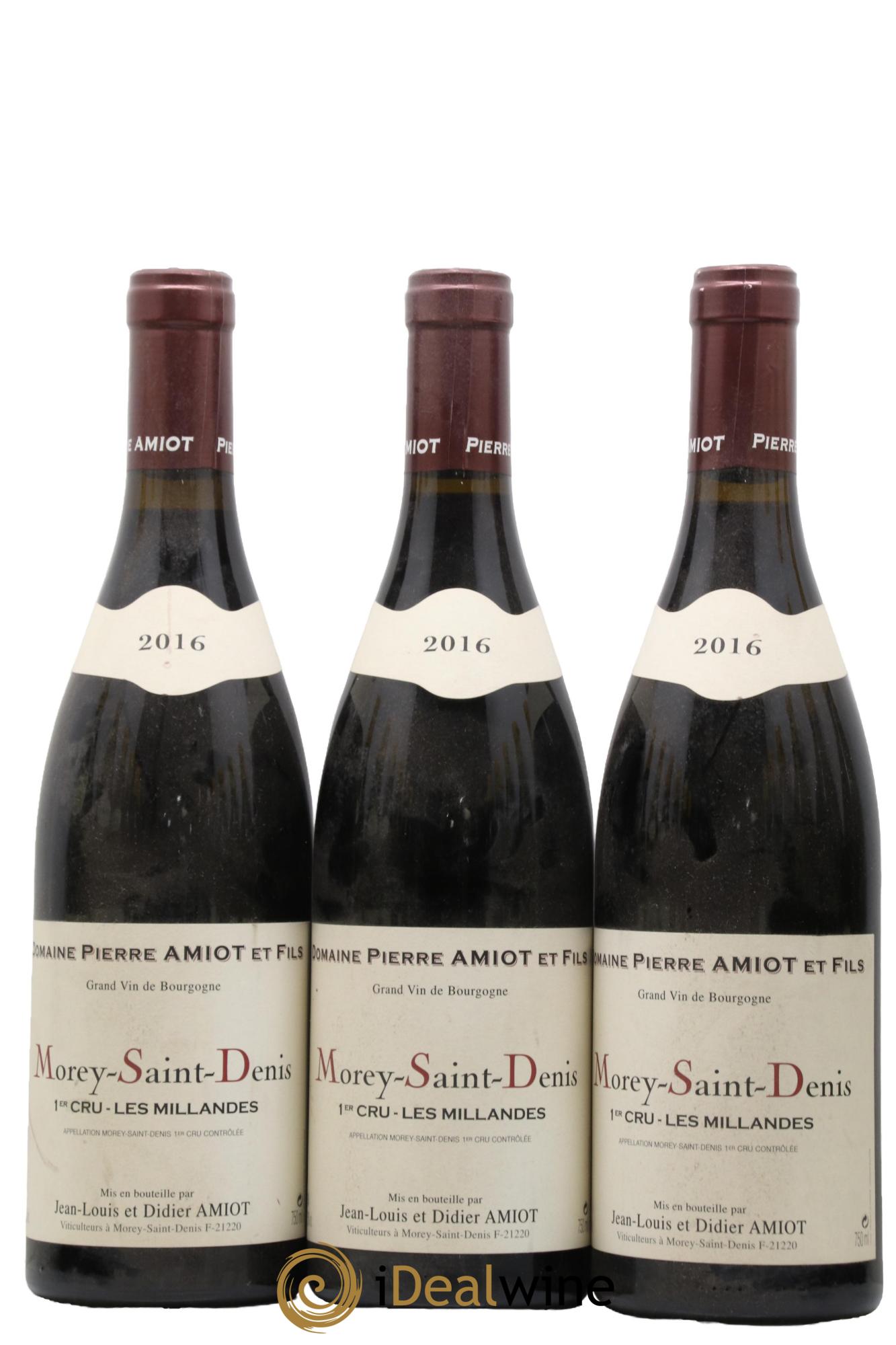 Morey-Saint-Denis 1er Cru Les Millandes Domaine Pierre Amiot 2016 - Lot de 5 bouteilles - 1