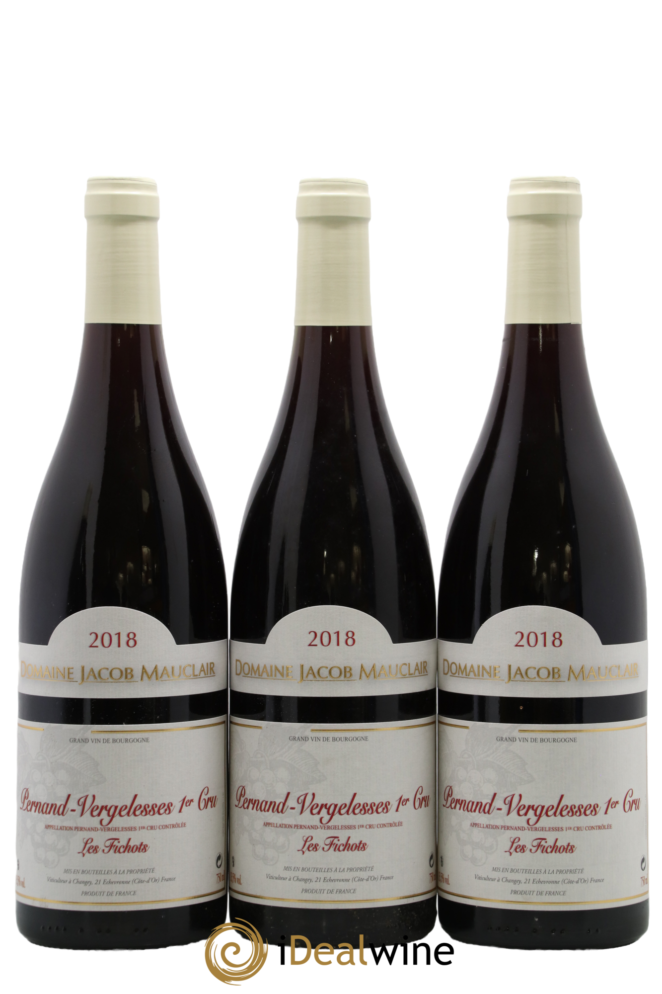 Pernand-Vergelesses 1er Cru Les Fichots Jacob Mauclair 2018 - Lot of 3 bottles - 0
