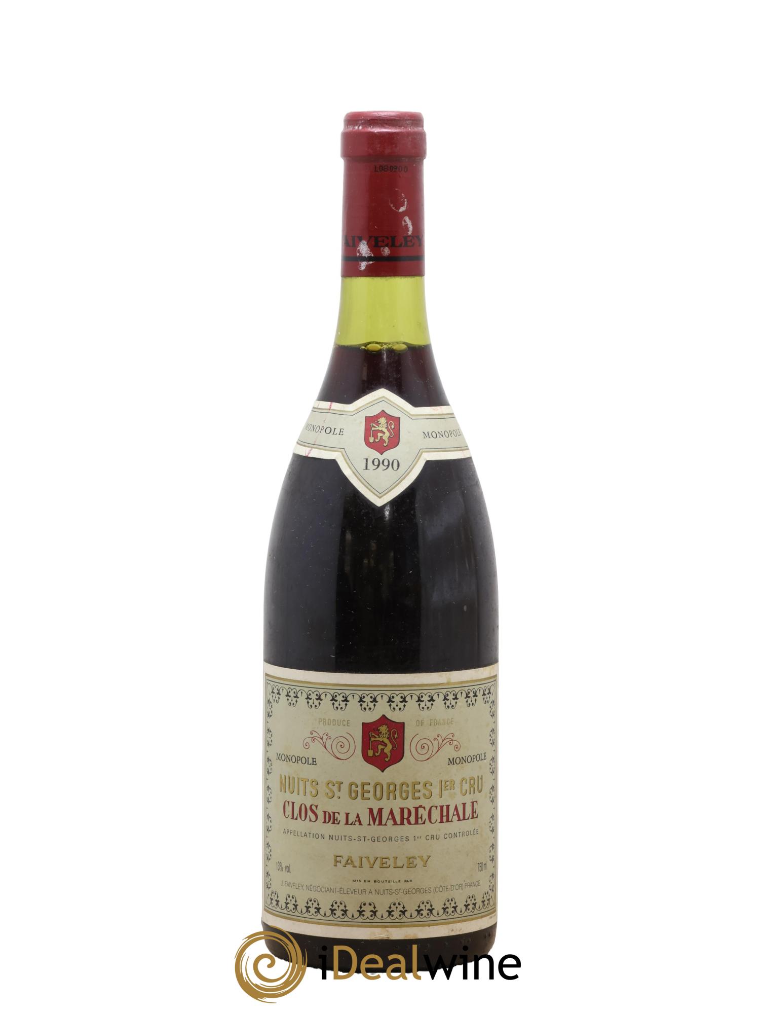 Nuits-Saint-Georges 1er Cru Clos de la Maréchale Faiveley 1990 - Lot de 1 bouteille - 0