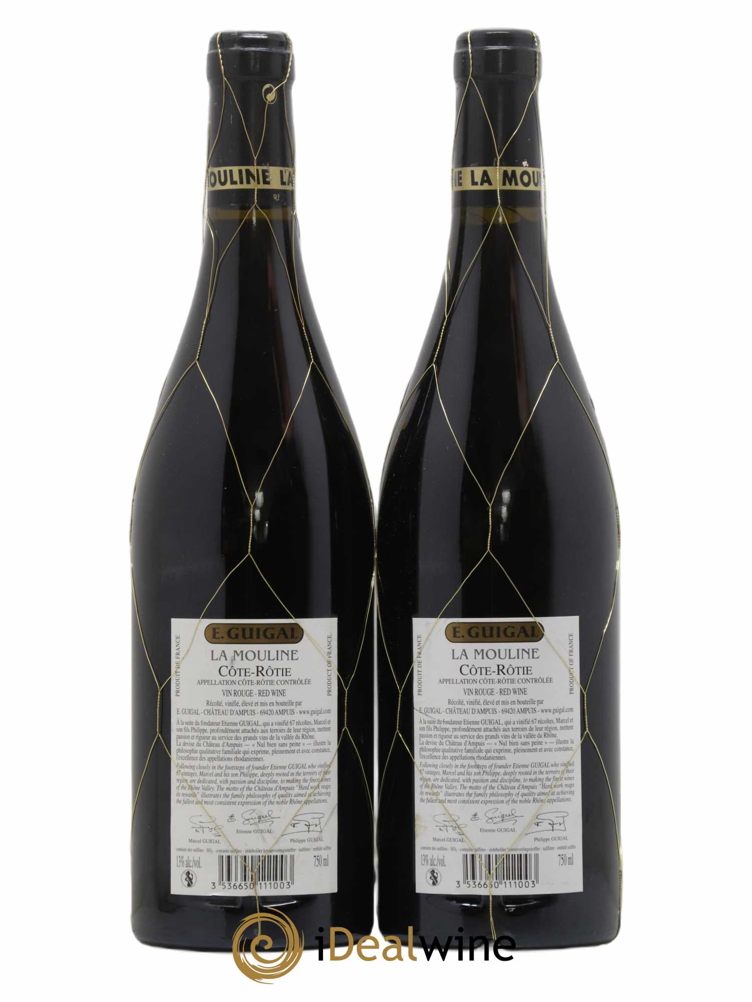 Côte-Rôtie La Mouline Guigal  2004 - Lot of 2 bottles - 1