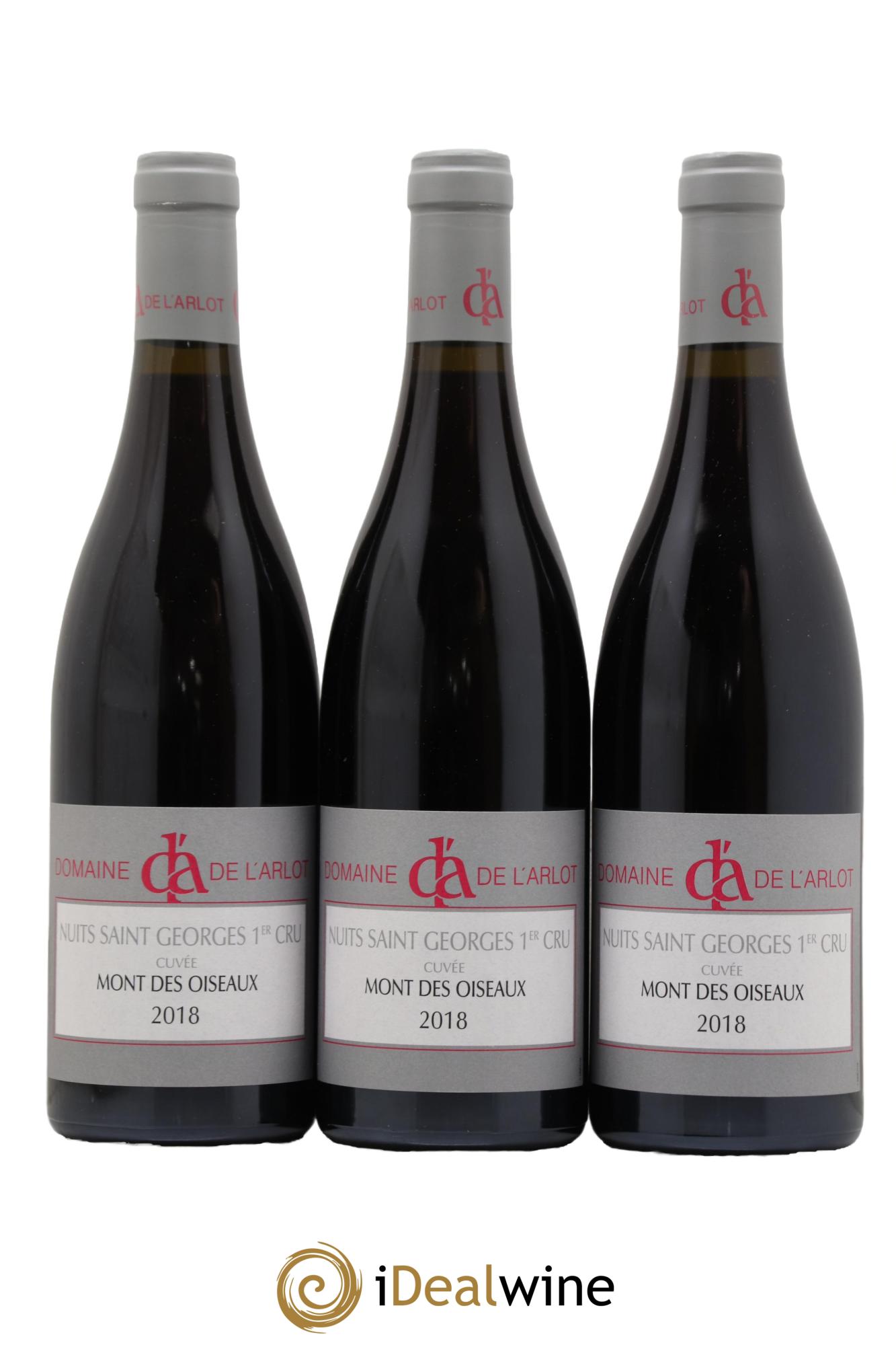 Nuits-Saint-Georges 1er Cru Mont des Oiseaux Domaine de l'Arlot 2018 - Lot de 3 bouteilles - 0