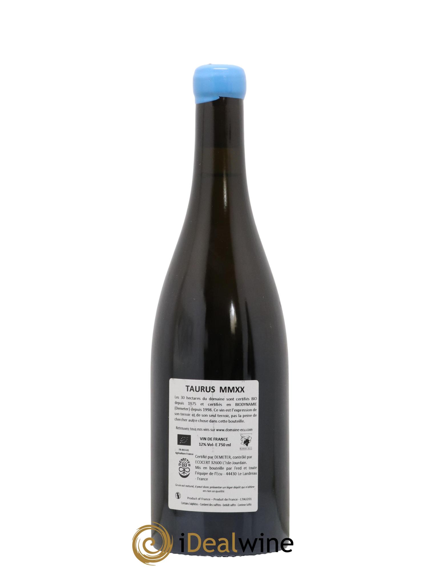 Vin de France (ex-Muscadet-Sèvre-et-Maine) Taurus Domaine de L'Ecu 2020 - Posten von 1 Flasche - 1