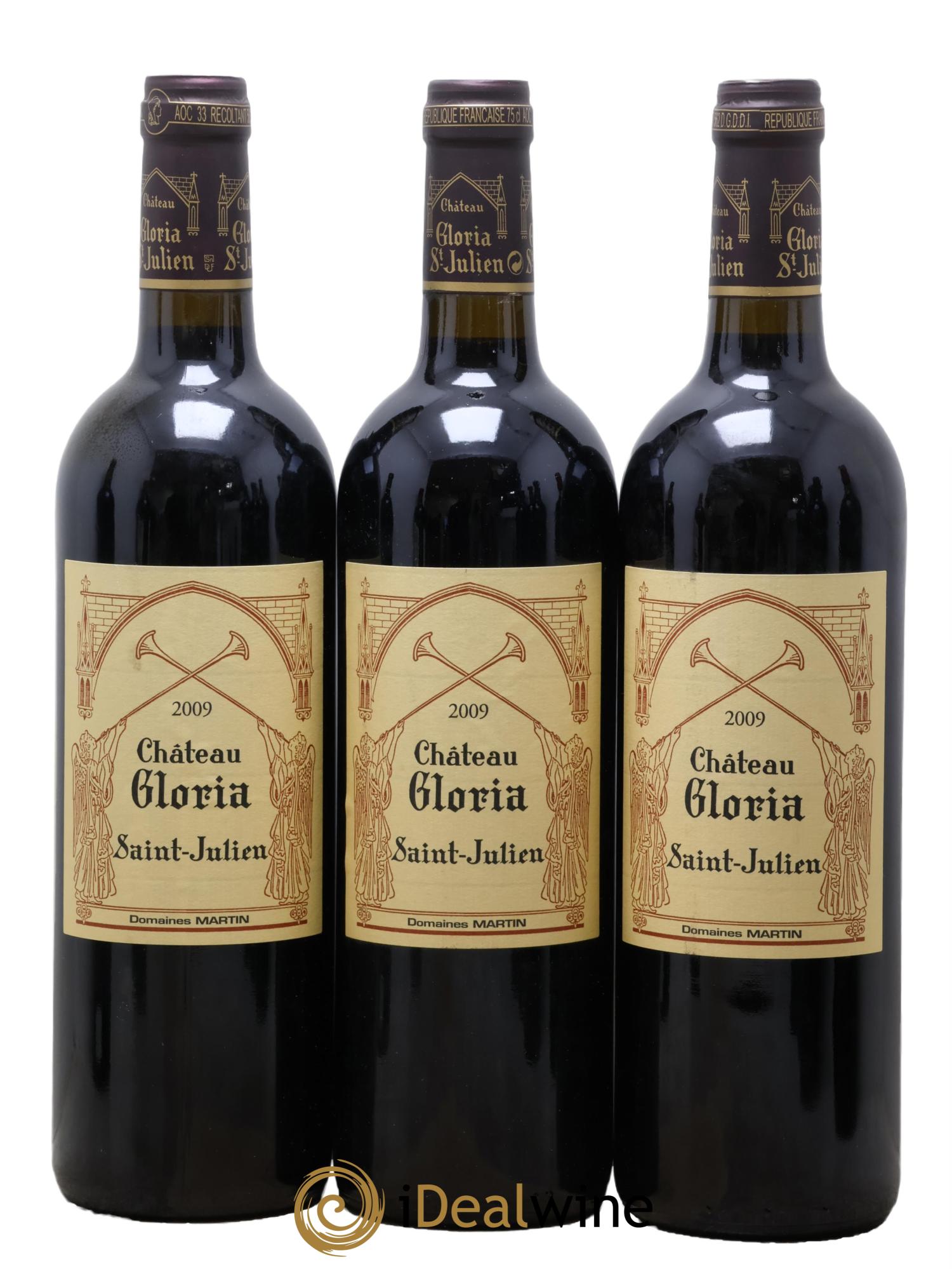 Château Gloria 2009 - Lot de 3 bouteilles - 0