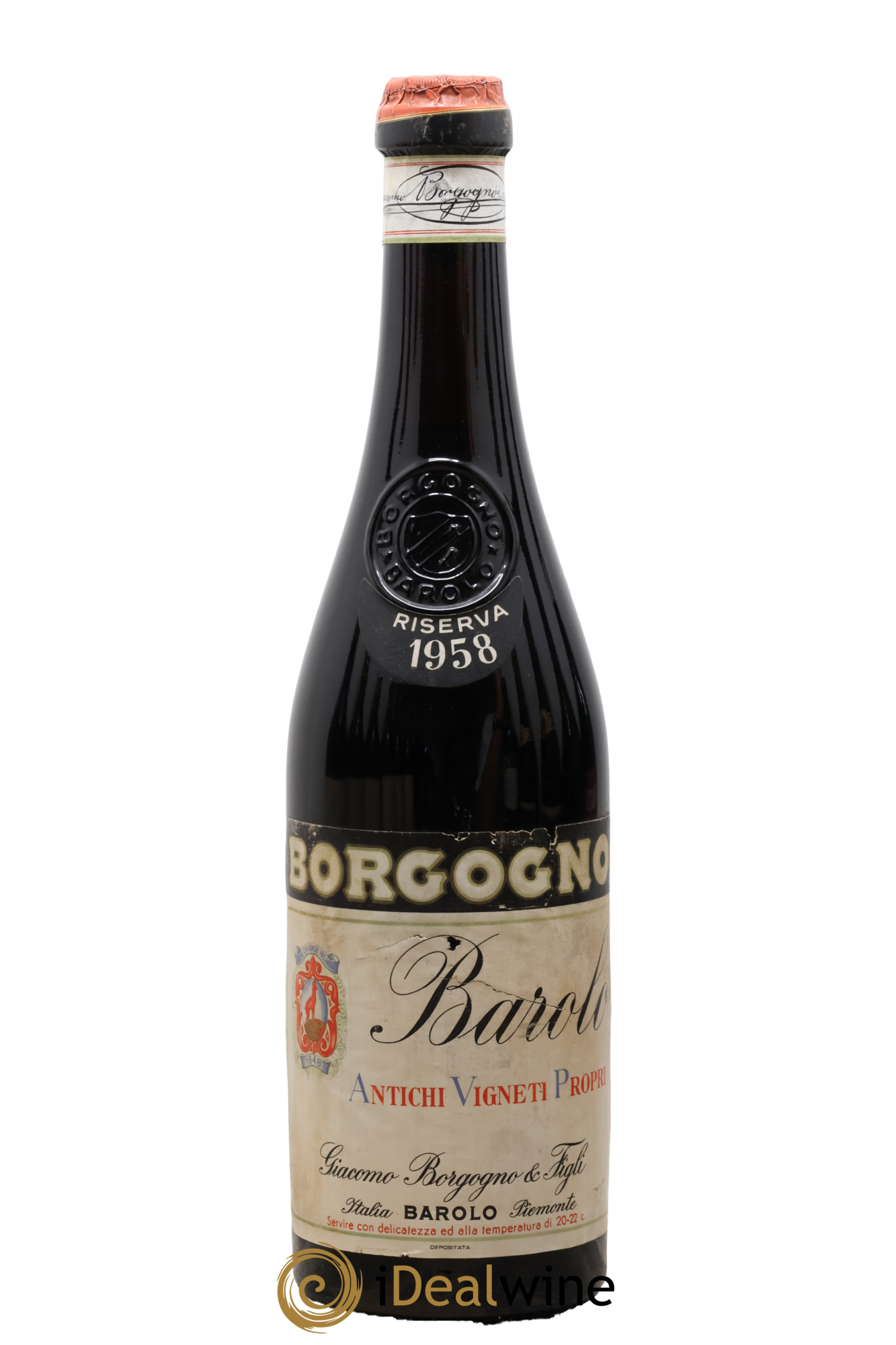Barolo DOCG Riserva Giacomo Borgogno 1958 - Lotto di 1 bottiglia - 0