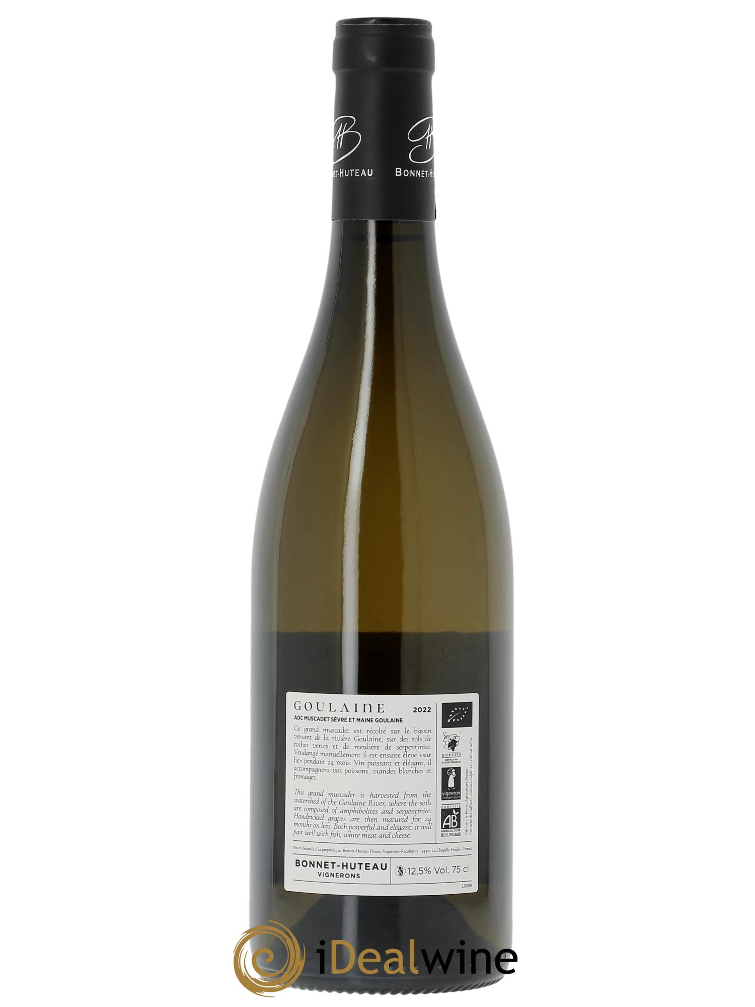 Muscadet-Sèvre-et-Maine sur lie Goulaine Bonnet-Huteau  2022 - Lot de 1 bouteille - 1