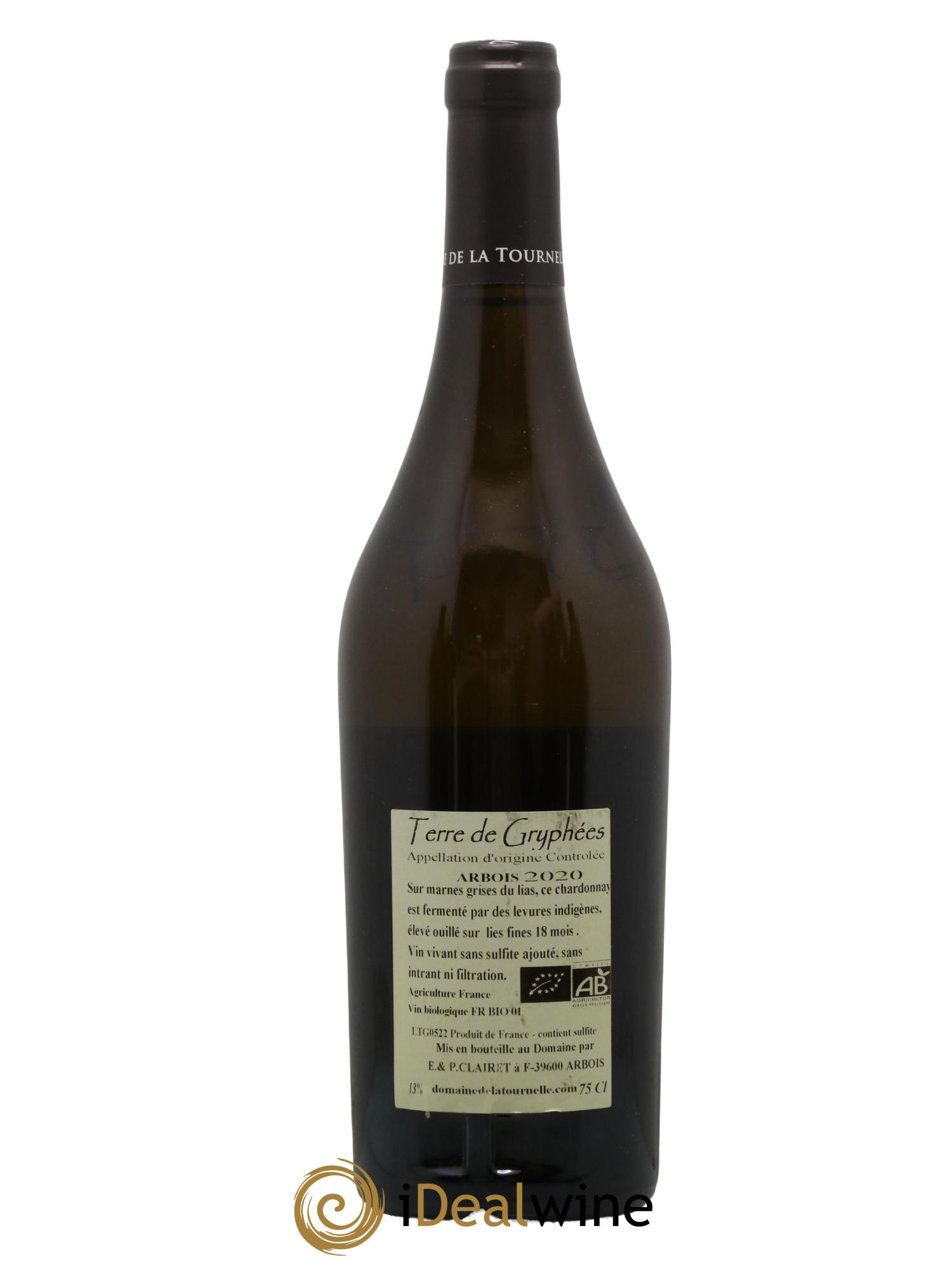 Arbois Terre De Gryphées Domaine de la Tournelle 2020 - Lot de 1 bouteille - 1
