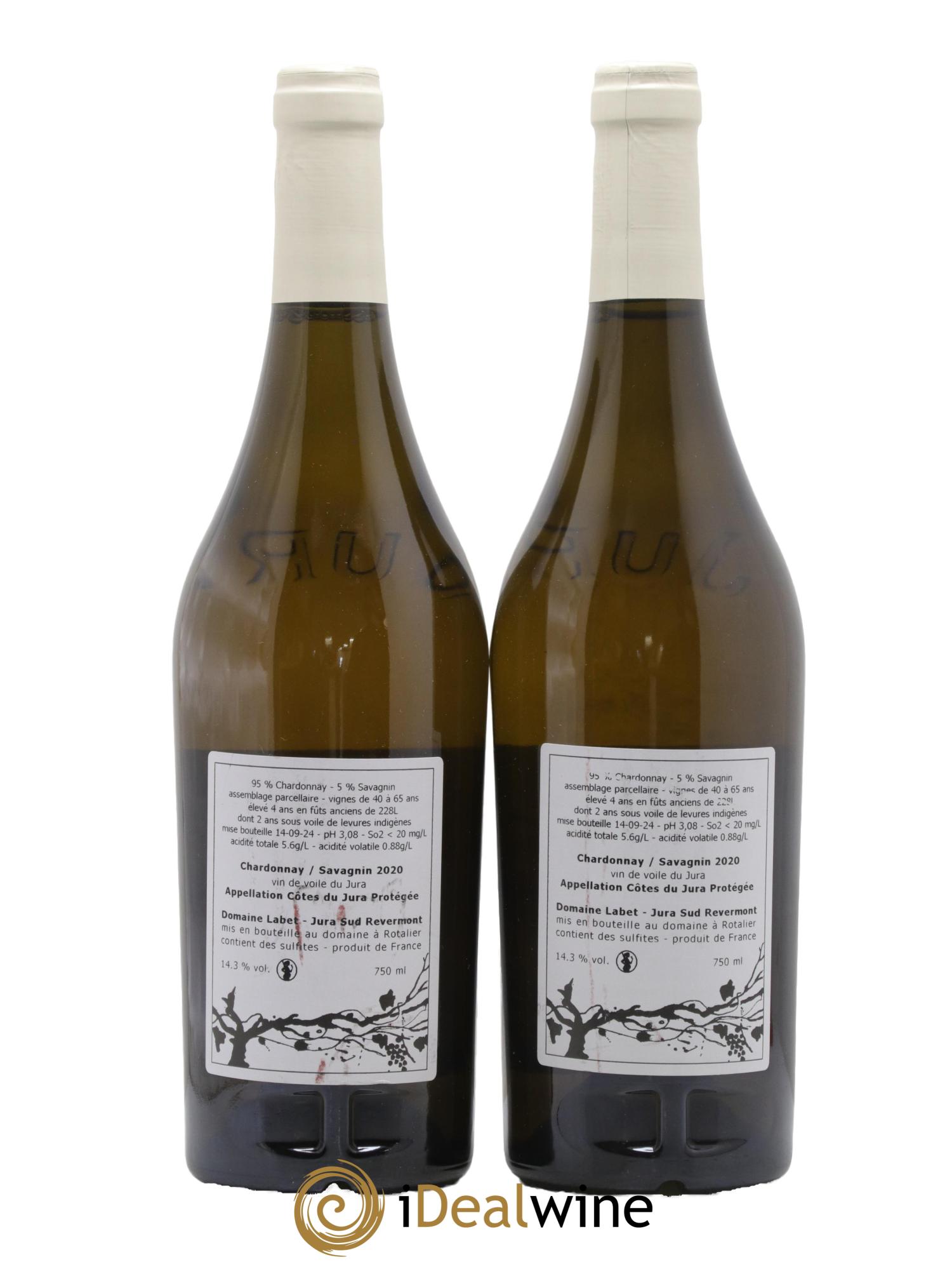 Côtes du Jura Savagnin Vin de Voile Domaine Labet 2020 - Lot of 2 bottles - 1