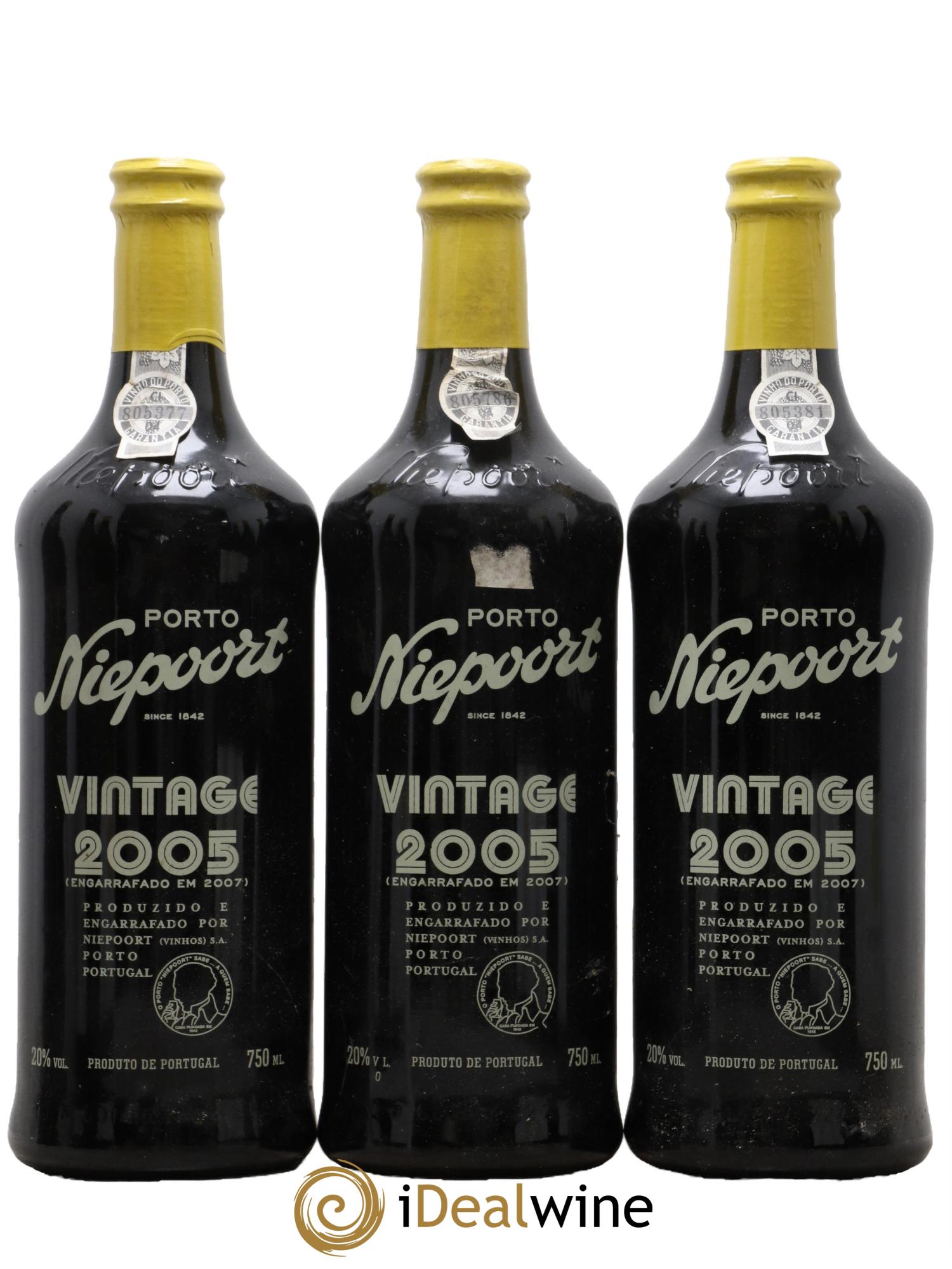 Porto Vintage Niepoort 2005 - Lot de 3 bouteilles - 0
