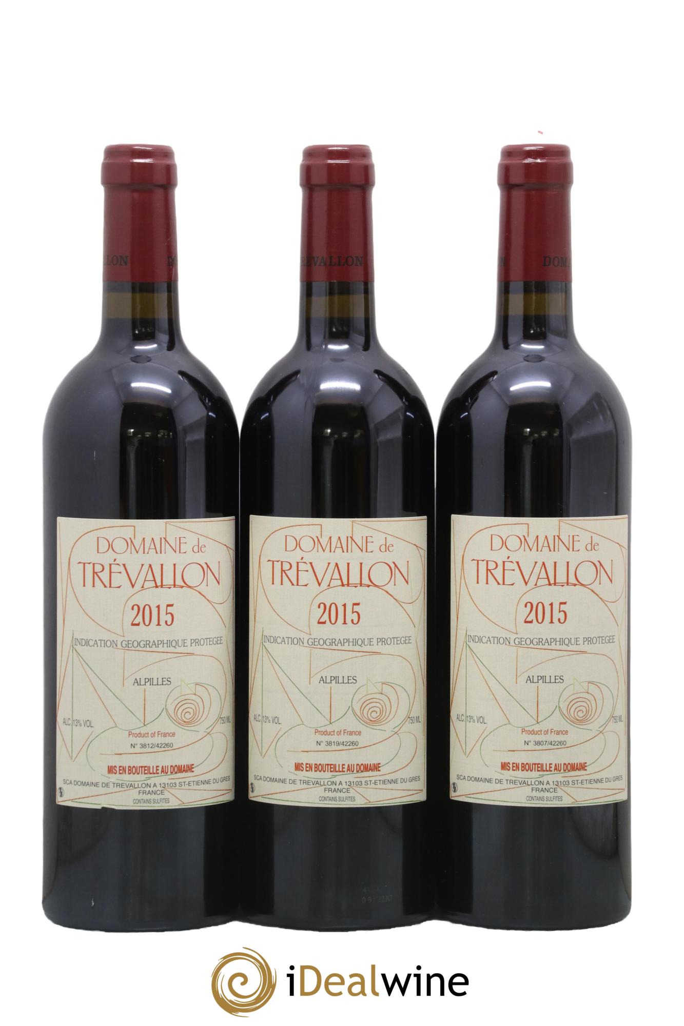 IGP Alpilles Trévallon (Domaine de) Eloi Dürrbach 2015 - Lot of 3 bottles - 0