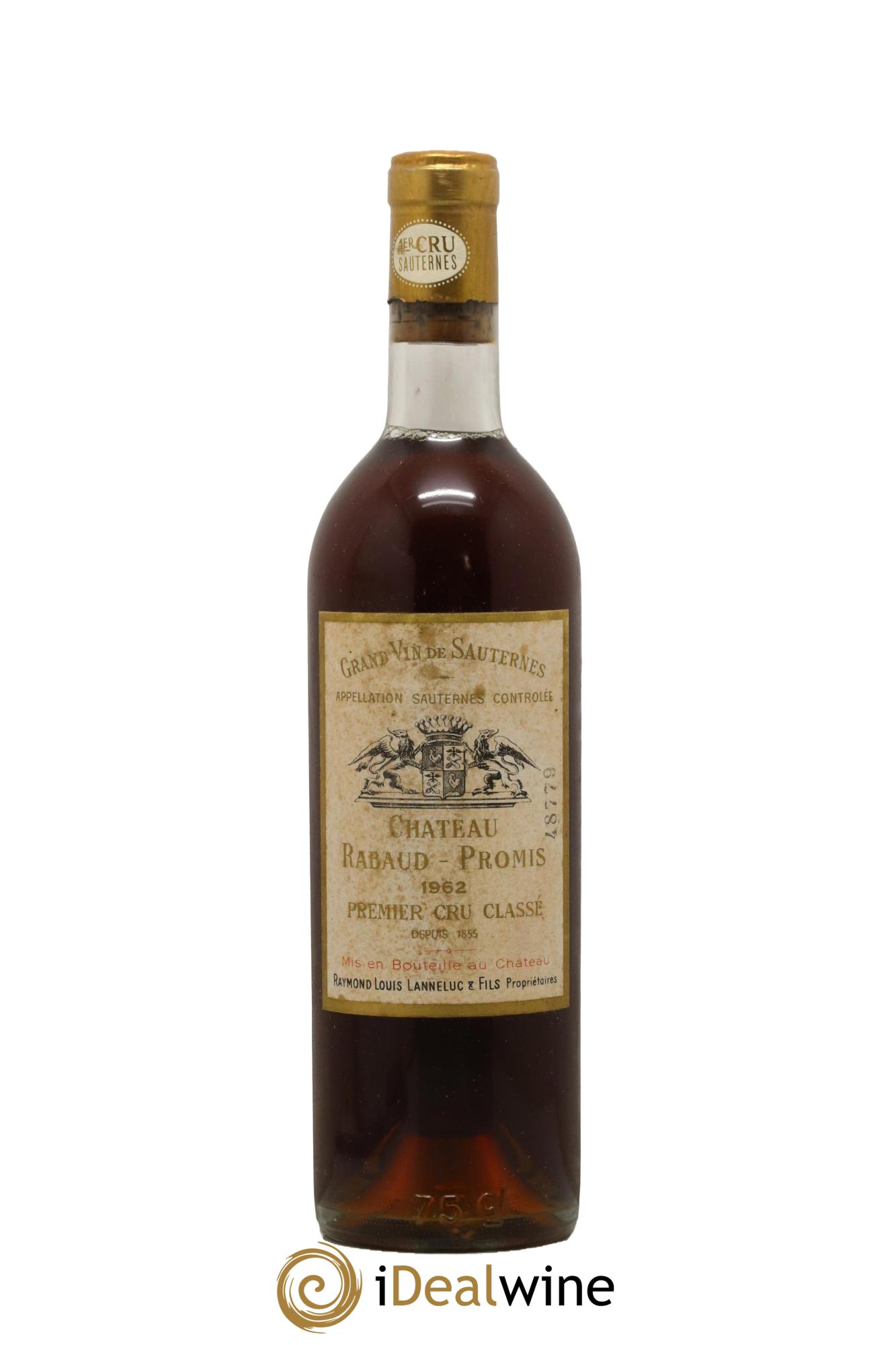 Château Rabaud Promis 1er Grand Cru Classé 1962 - Posten von 1 Flasche - 0
