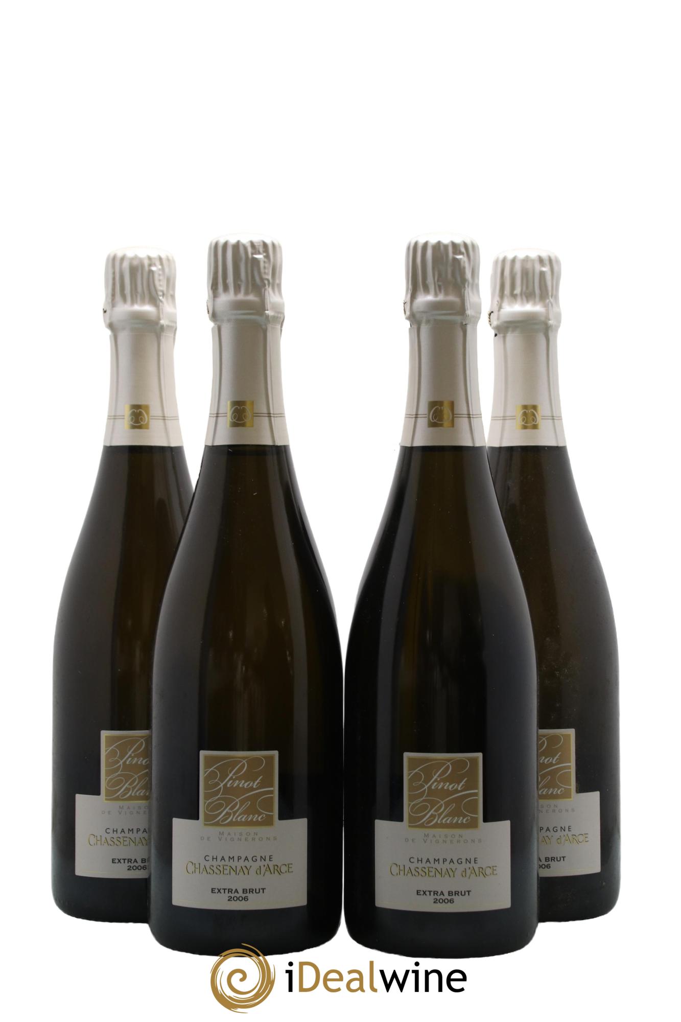 Champagne Pinot Blanc Extra Brut Chassenay d'Arce 2006 - Lot de 4 bouteilles - 0