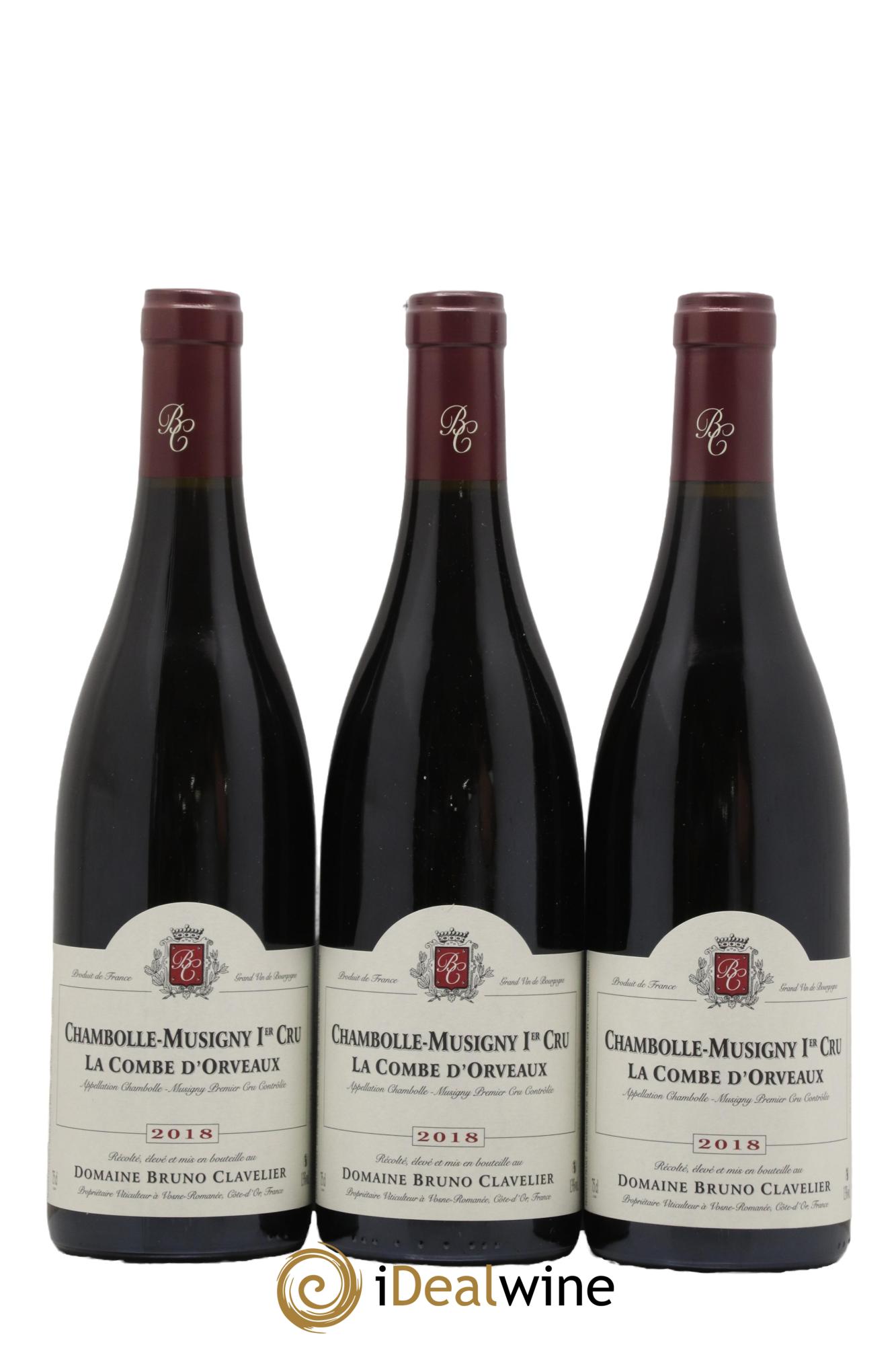 Chambolle-Musigny 1er Cru La Combe d'Orveaux Bruno Clavelier 2018 - Lot de 3 bouteilles - 0