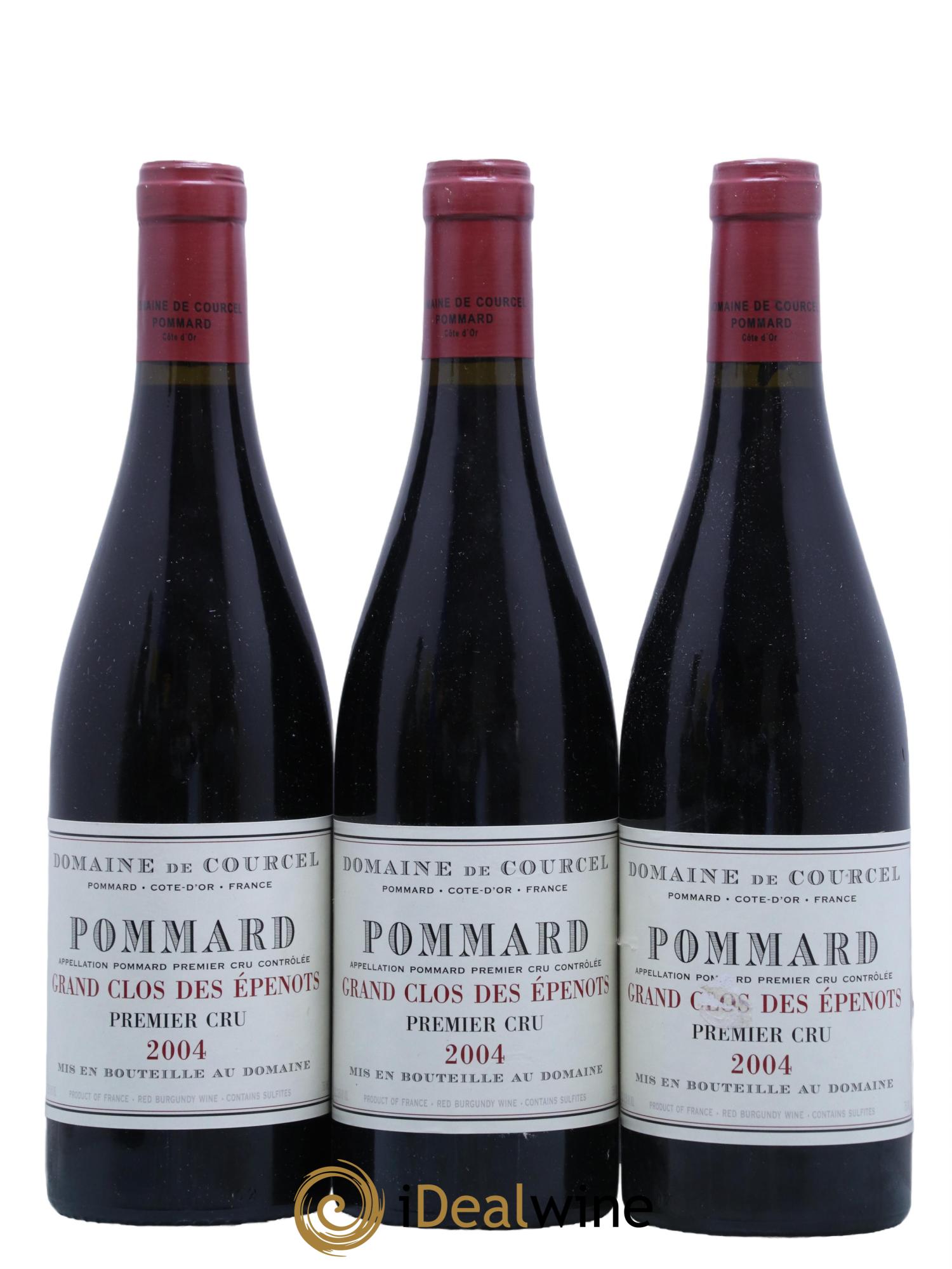 Pommard 1er Cru Grand Clos des Epenots de Courcel (Domaine) 2004 - Lot de 3 bouteilles - 0
