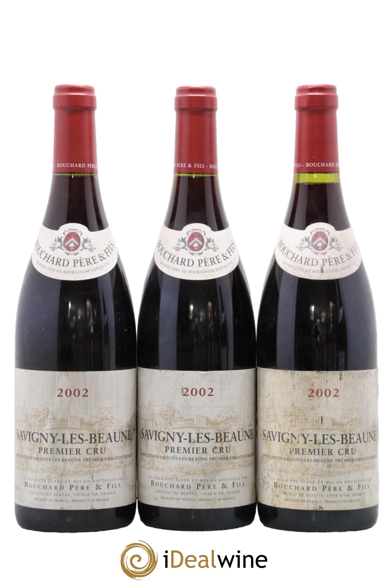 Savigny-lès-Beaune 1er Cru Bouchard Père & Fils 2002 - Lotto di 3 bottiglie - 0