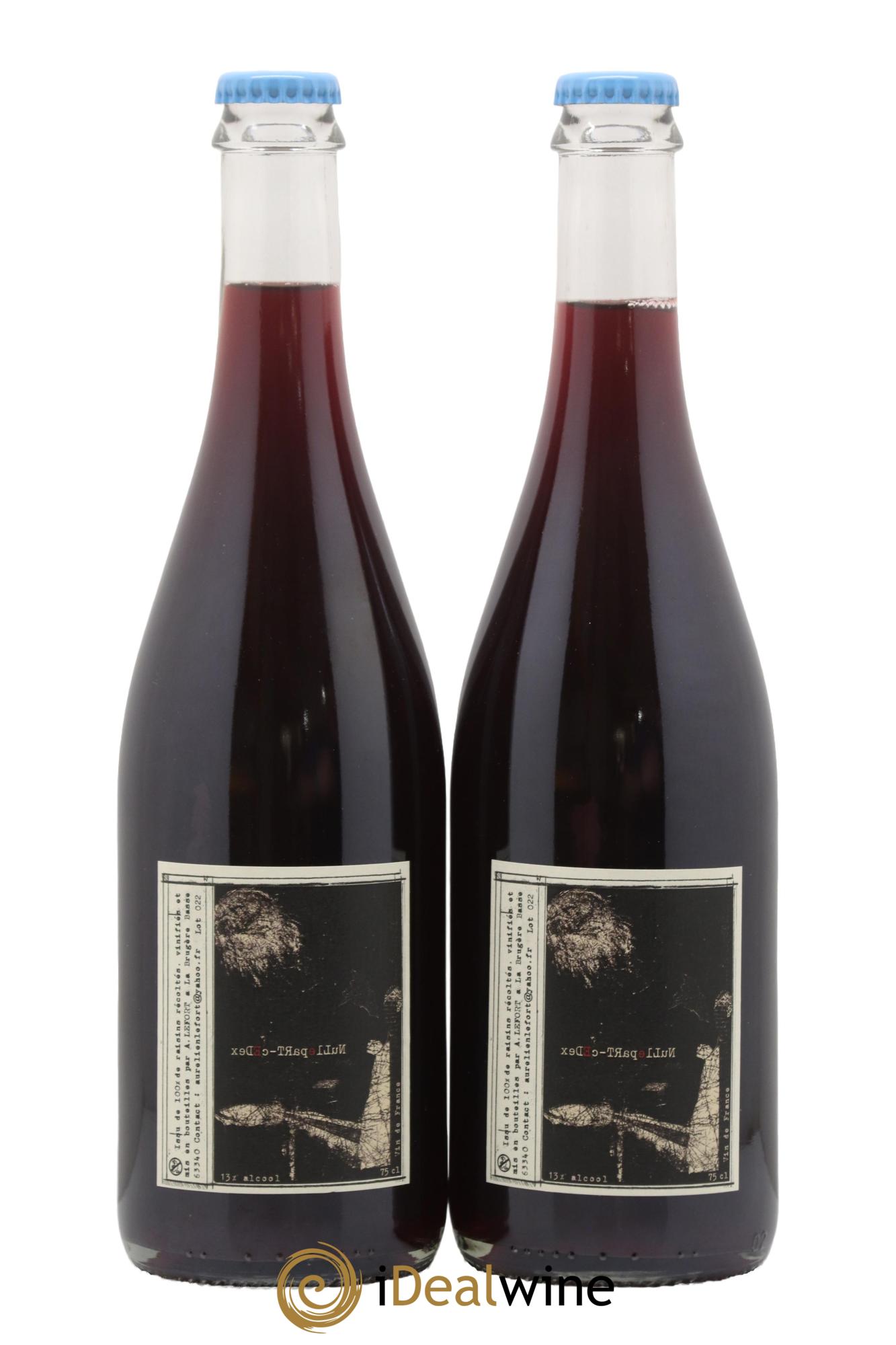 Vin de France Nulle Part Cedex Cuvée Inédite Aurélien Lefort 2022 - Lot de 2 bouteilles - 0