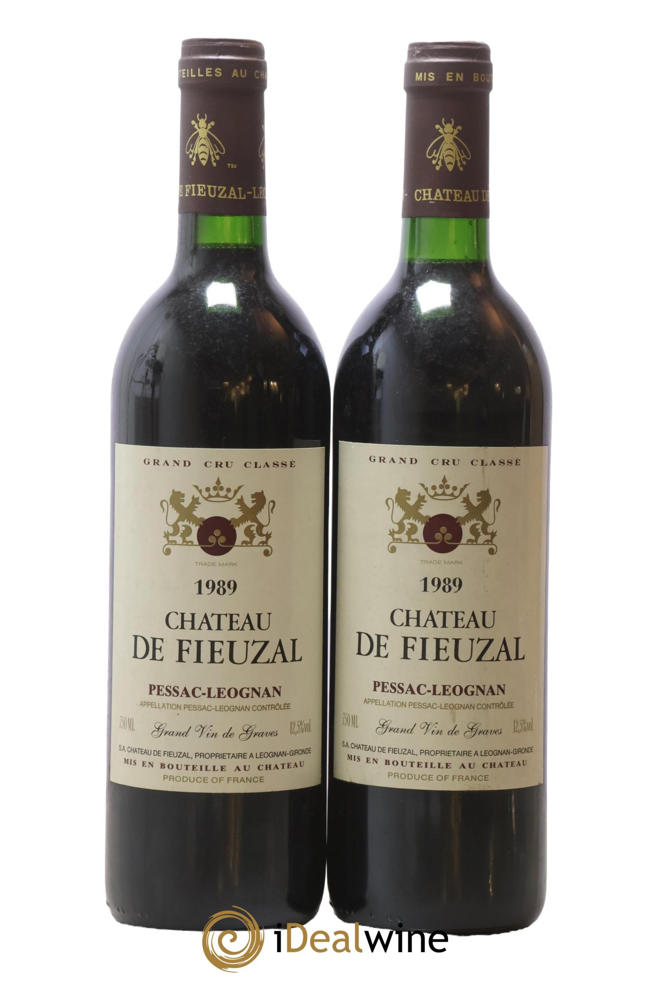 Château de Fieuzal Cru Classé de Graves 1989 - Lot of 2 bottles - 0