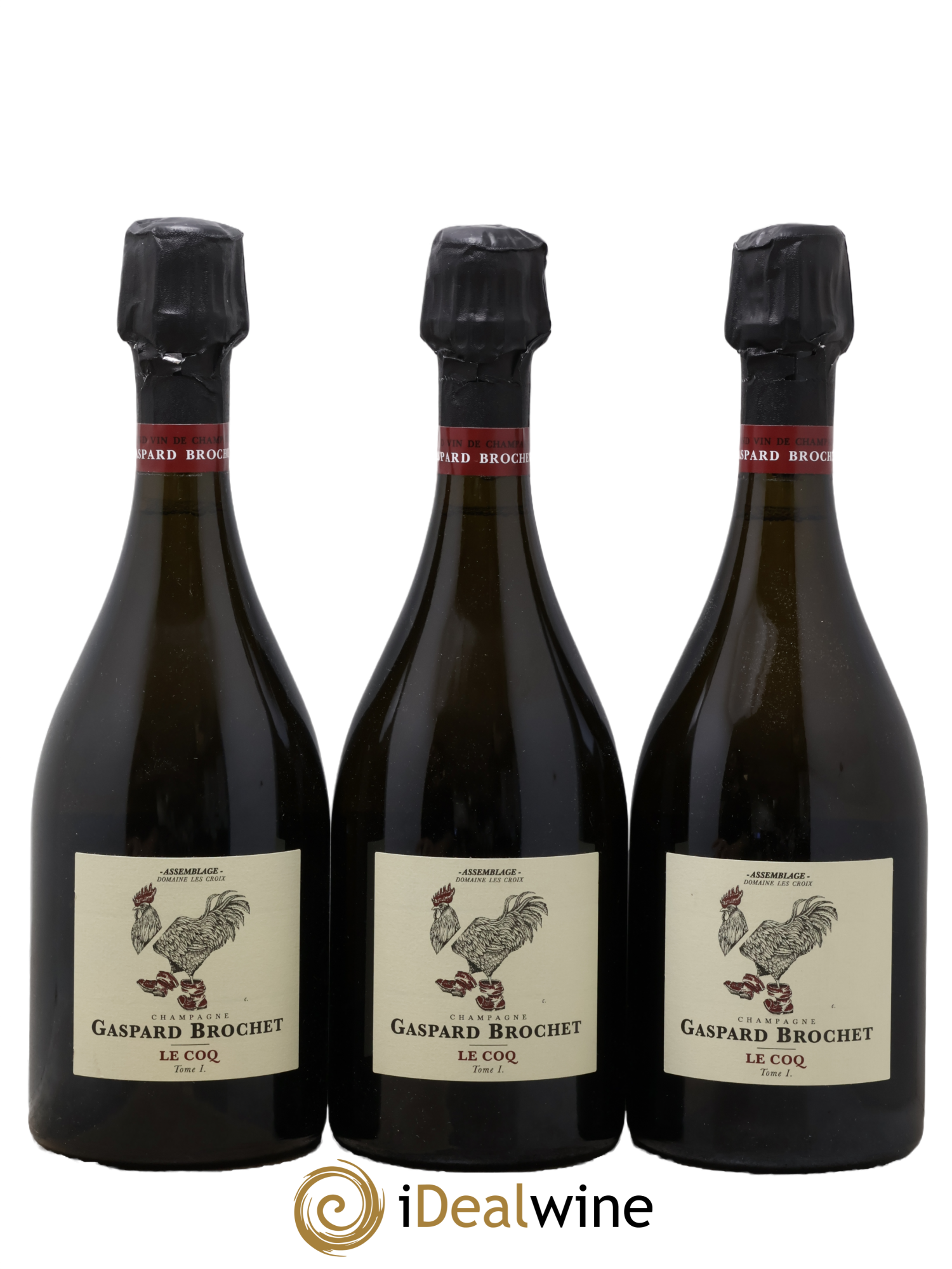 Champagne Le Coq Tome I Mason Gaspard Brochet - Lot de 3 bouteilles - 0