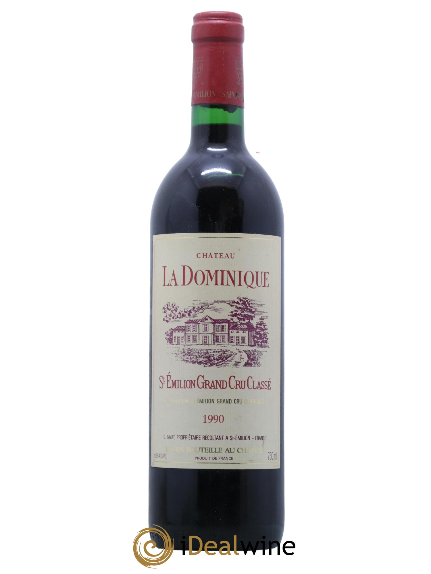 Château la Dominique Grand Cru Classé 1990 - Lot de 1 bouteille - 0