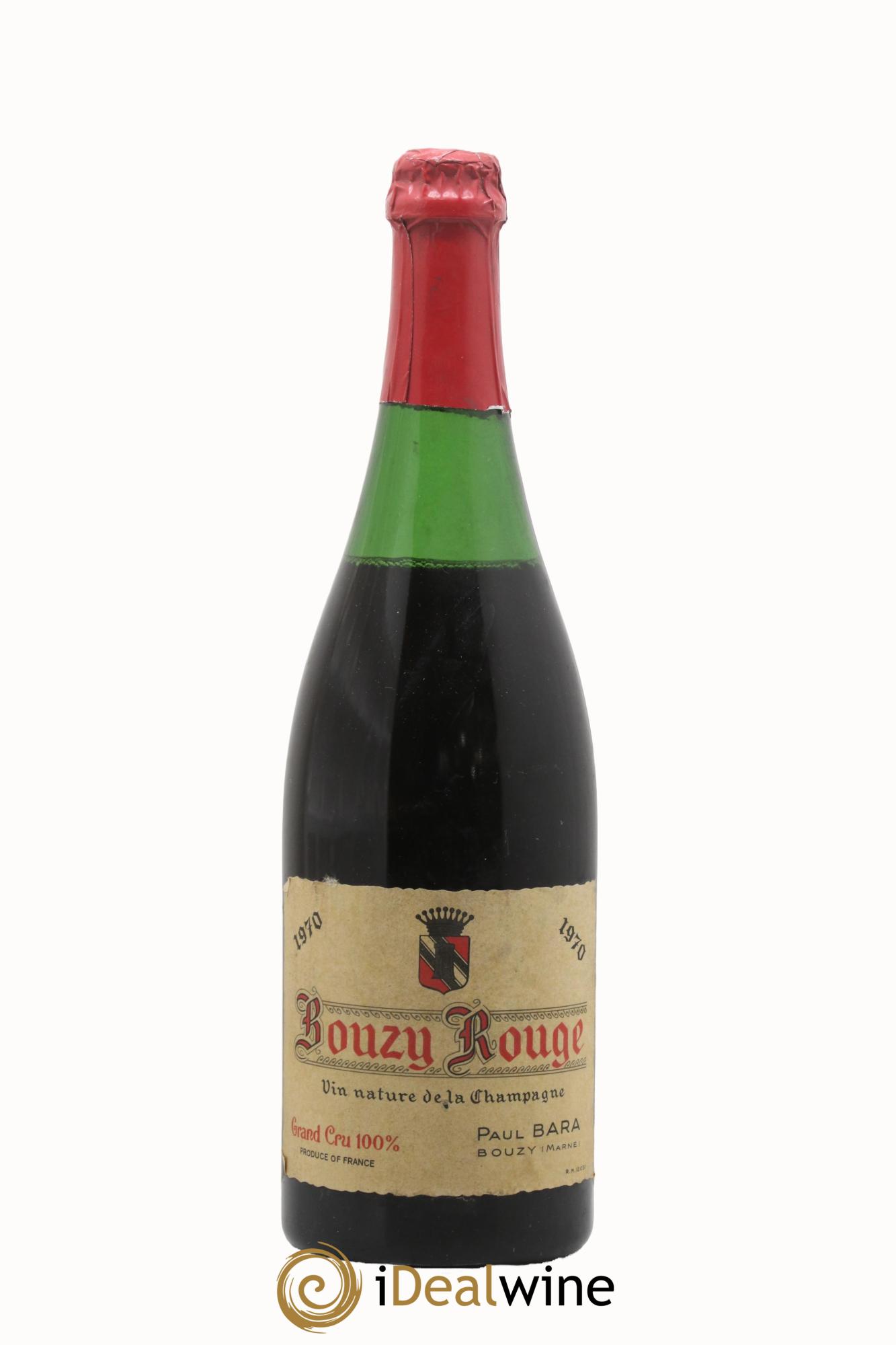 Coteaux Champenois Bouzy - Grand Cru Paul Bara 1970 - Lotto di 1 bottiglia - 0