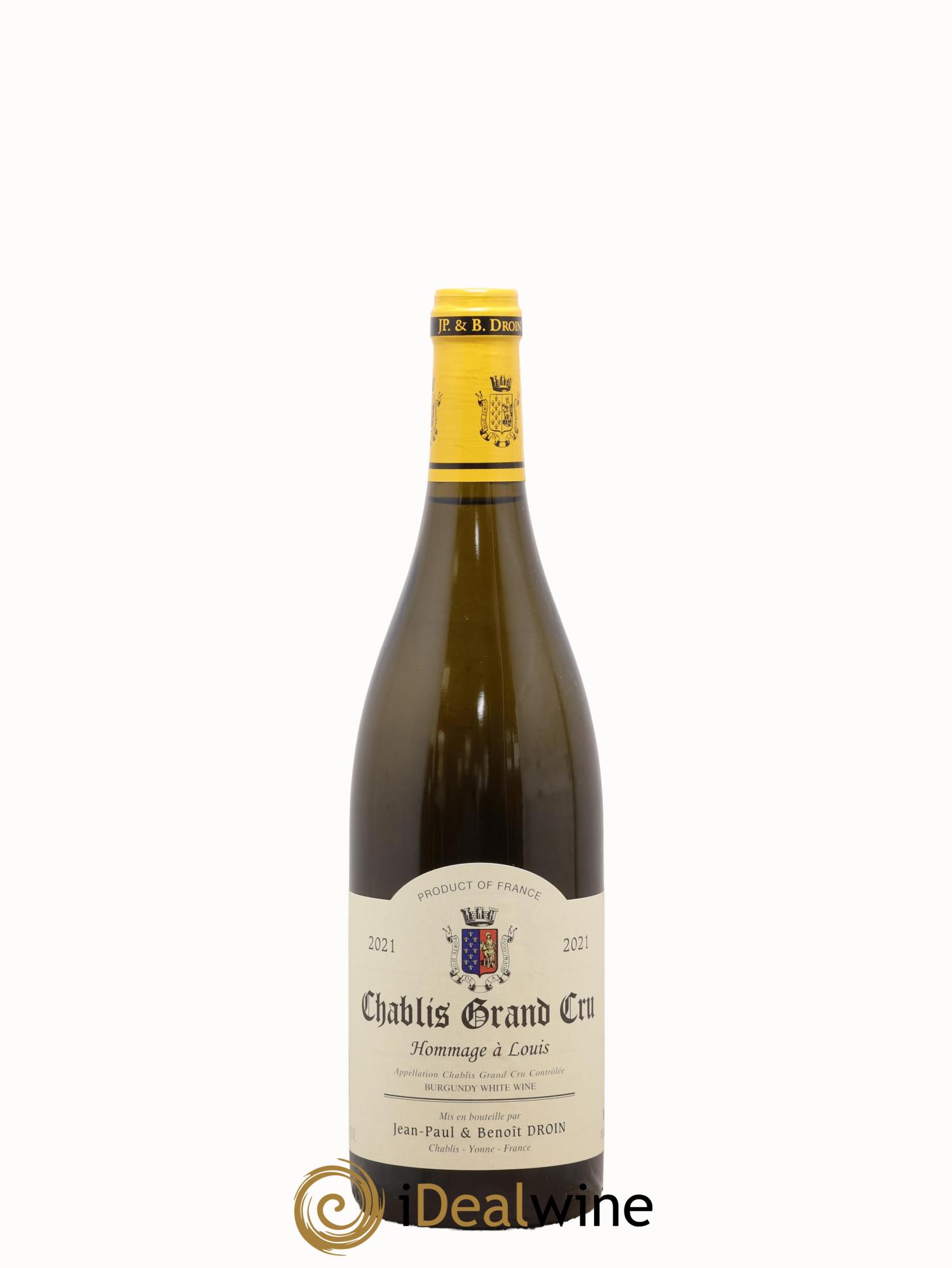 Chablis Grand Cru Hommage à Louis Jean-Paul & Benoît Droin (Domaine) 2021 - Lot of 1 bottle - 0