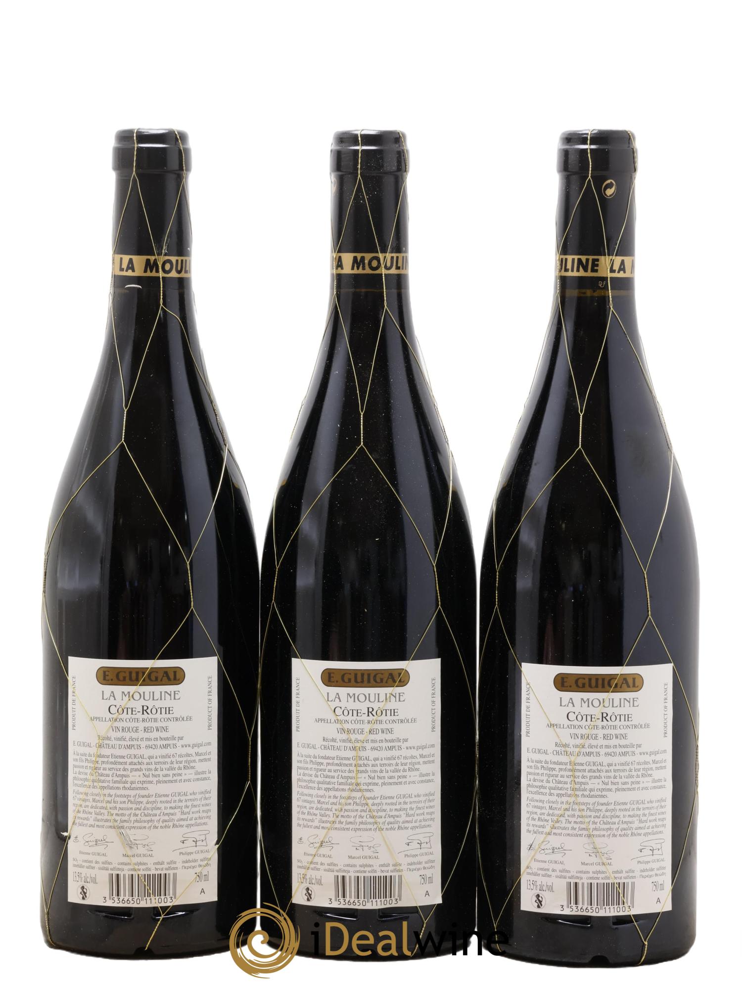 Côte-Rôtie La Mouline Guigal 2013 - Posten von 3 Flaschen - 1