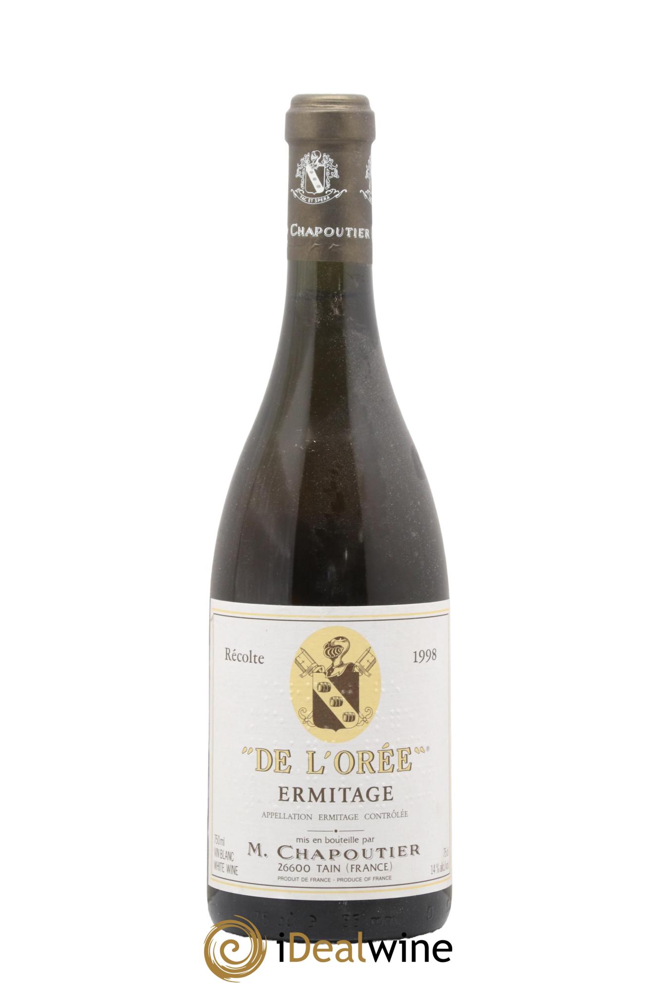 Hermitage Ermitage de l'Orée Chapoutier 1998 - Lot de 1 bouteille - 0