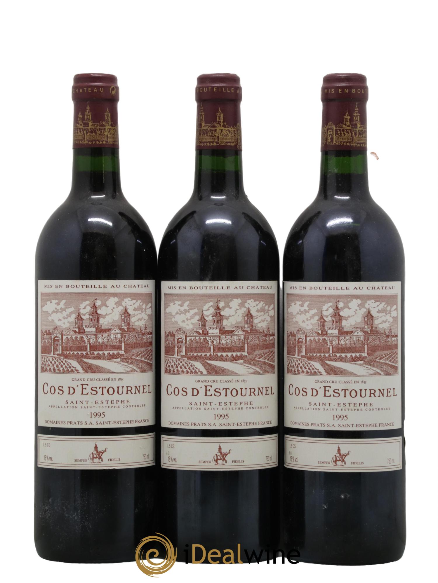 Cos d'Estournel 2ème Grand Cru Classé 1995 - Lot de 3 bouteilles - 0