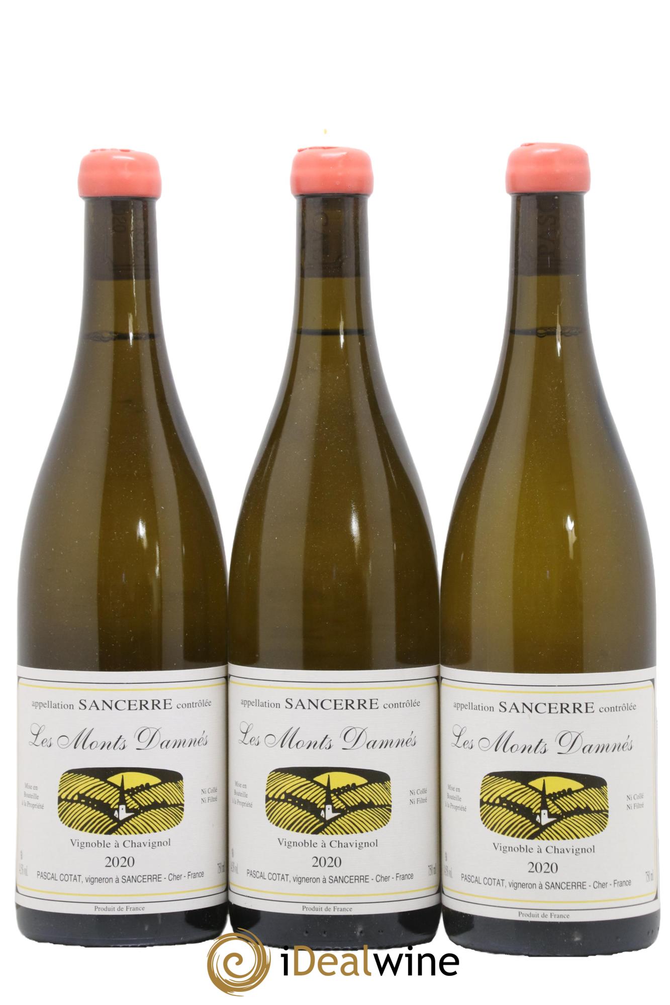 Sancerre Les Monts Damnés Pascal Cotat 2020 - Lot de 3 bouteilles - 0