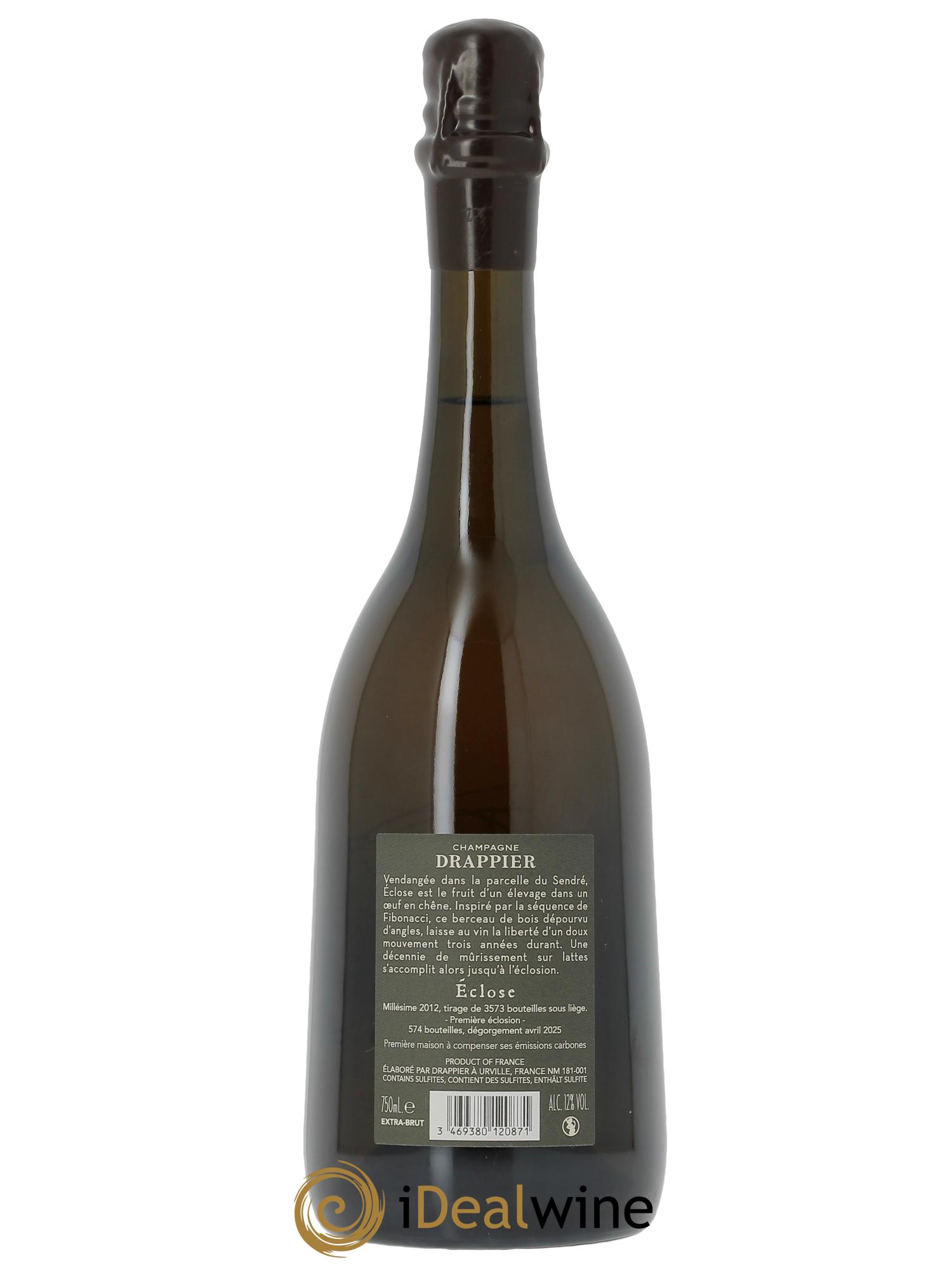 Eclose Drappier  2012 - Lot de 1 bouteille - 2