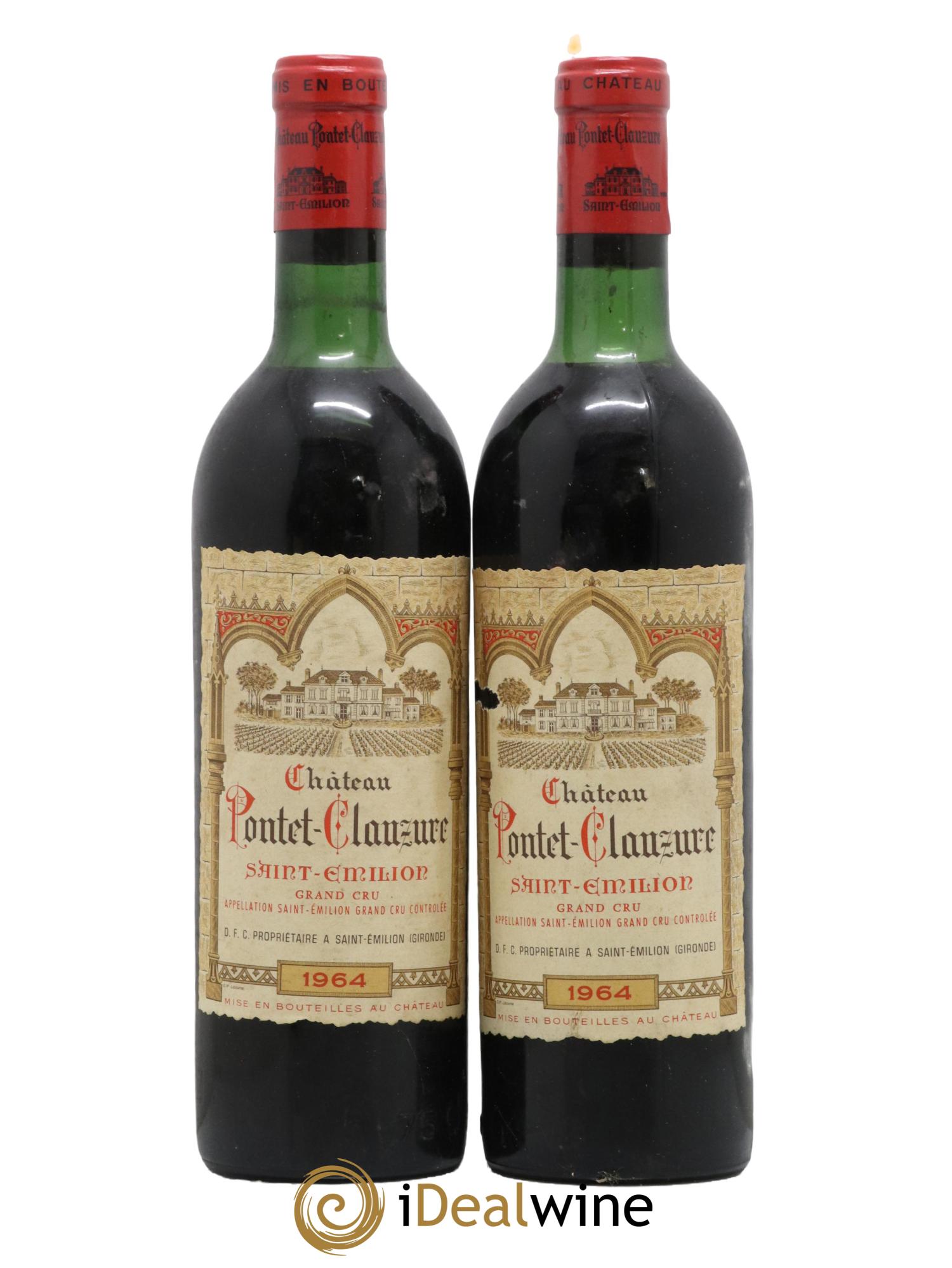 Château Pontet Clauzure 1964 - Lot de 2 bouteilles - 0