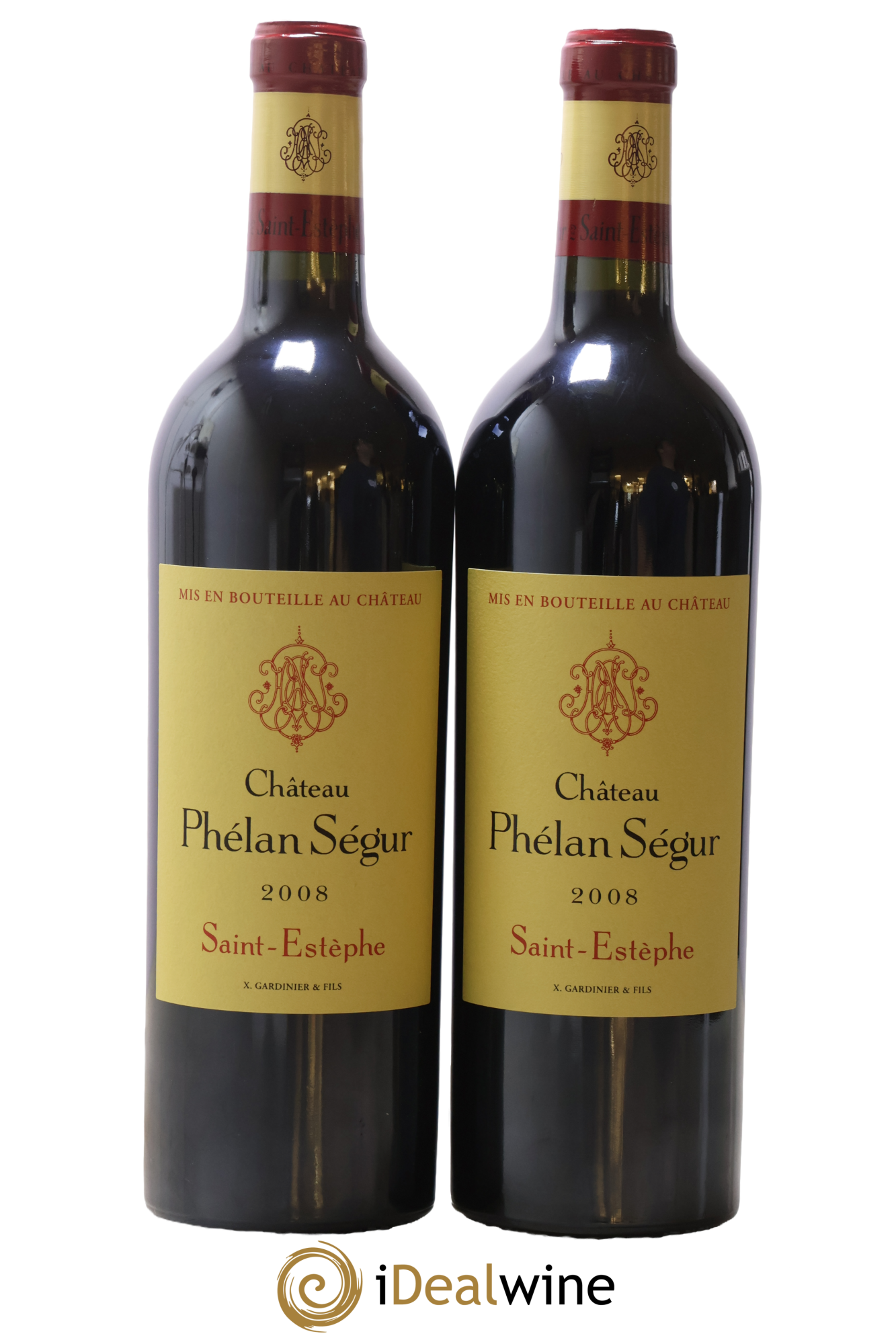Château Phélan Ségur 2008 - Lot de 2 bouteilles - 0