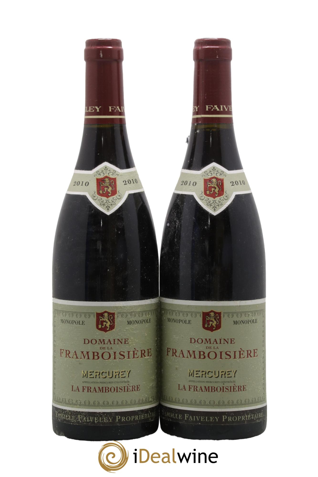 Mercurey Domaine de la Framboisière Faiveley 2010 - Lot de 2 bouteilles - 0