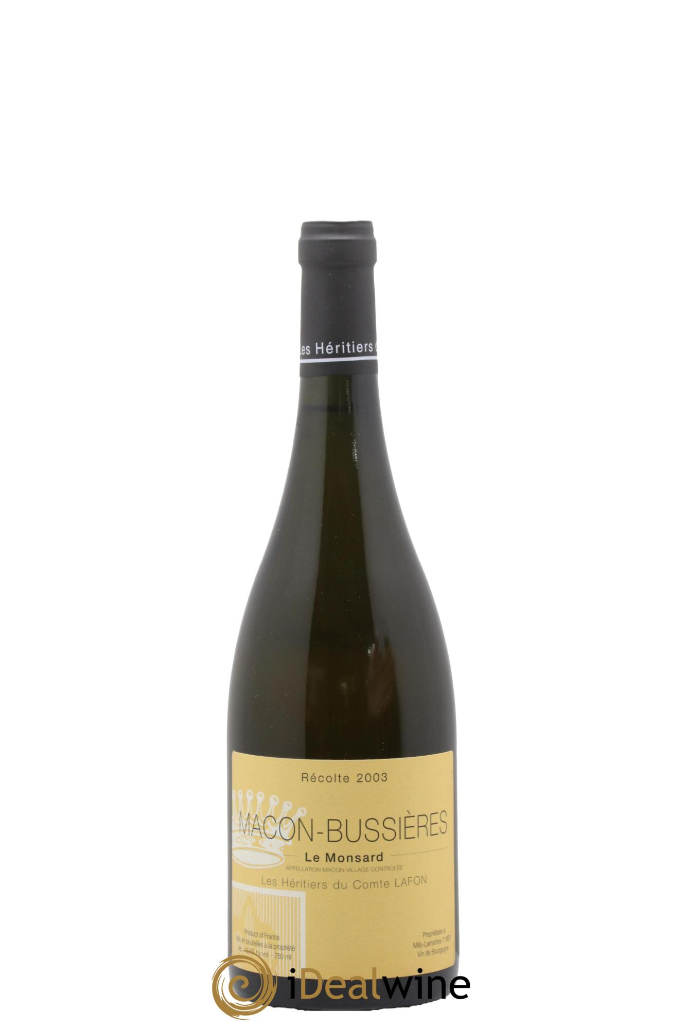 Mâcon Bussières - Le Monsard Héritiers du Comte Lafon (Domaine des) 2003 - Lotto di 1 bottiglia - 0