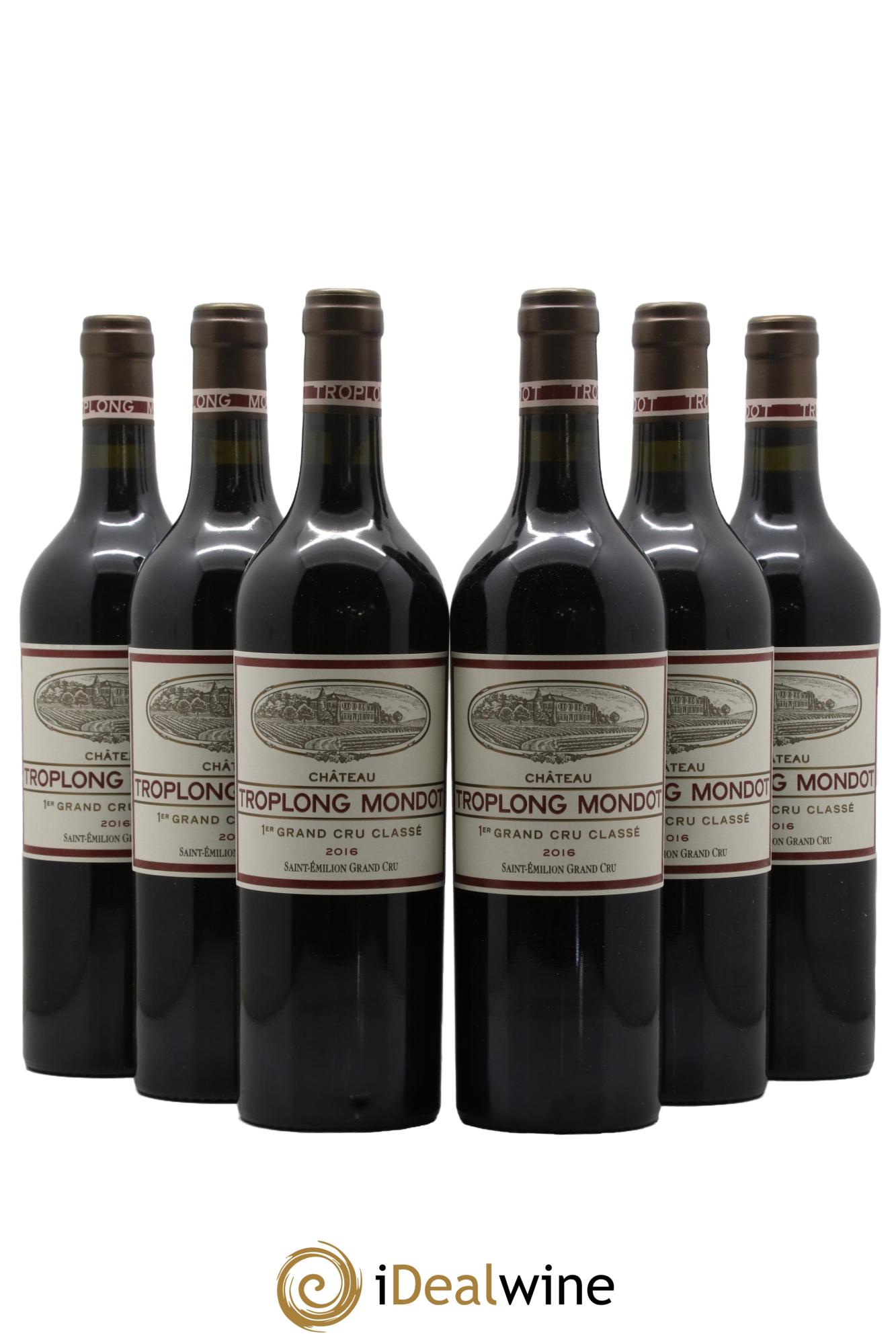 Château Troplong Mondot 1er Grand Cru Classé B 2016 - Lot de 6 bouteilles - 0
