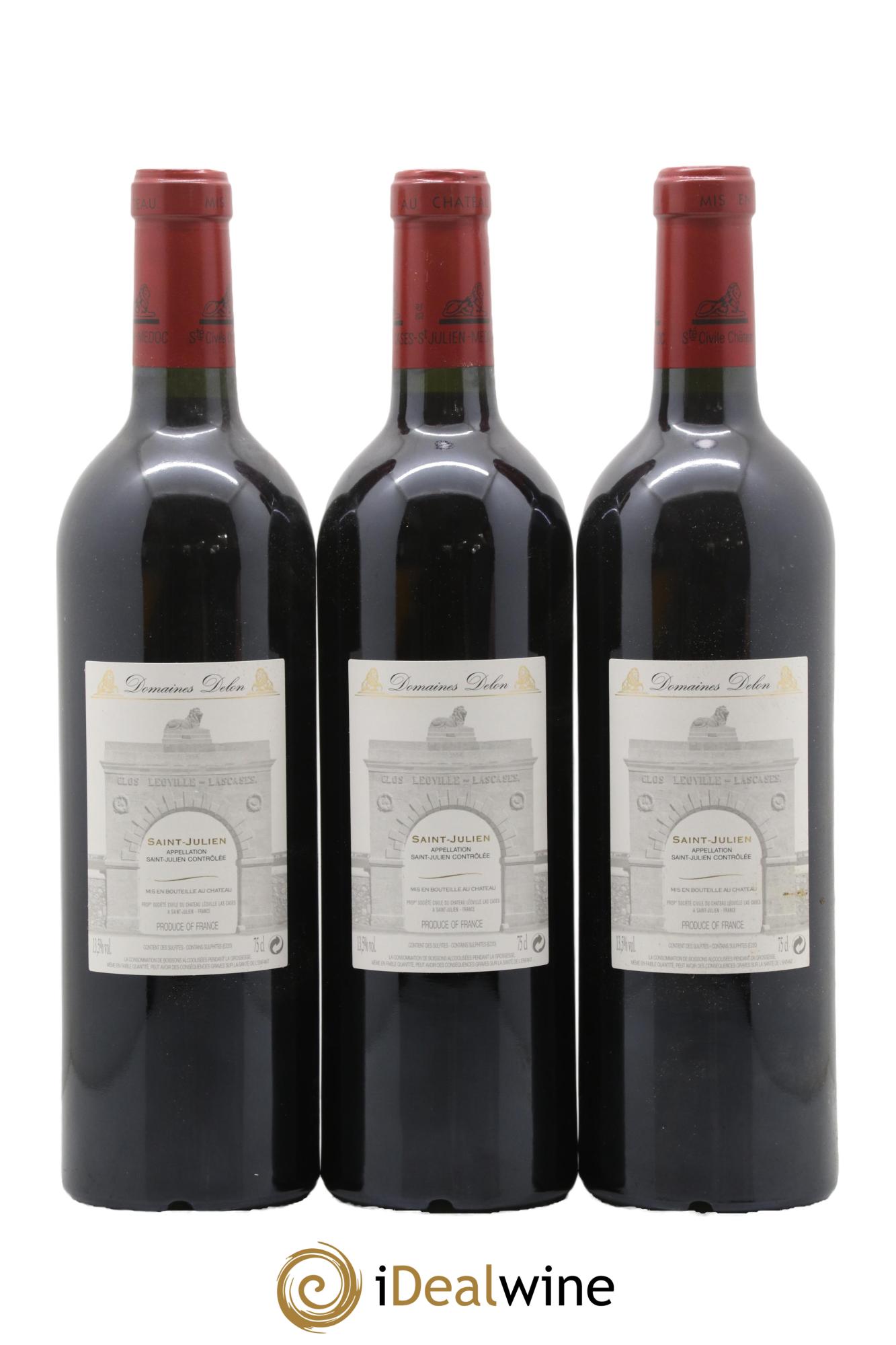 Château Léoville Las Cases 2ème Grand Cru Classé 2008 - Lot of 3 bottles - 1
