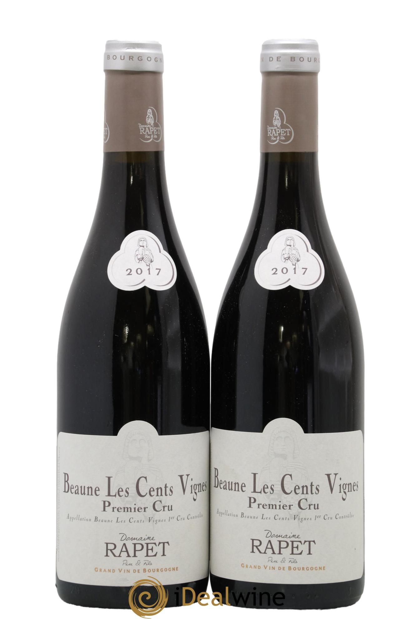 Beaune 1er Cru Les Cents Vignes Rapet Père & Fils 2017 - Lot de 2 bouteilles - 0
