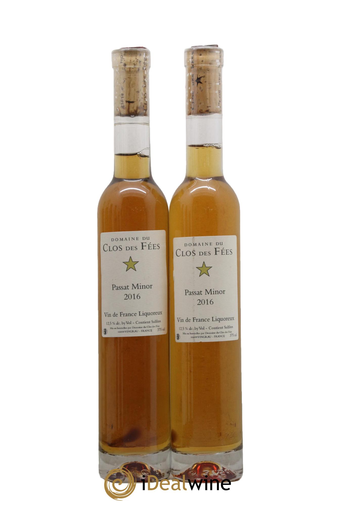 Vin de France Clos des Fées Passat Minor Hervé Bizeul 2016 - Posten von 2 Demi-Flaschen - 0