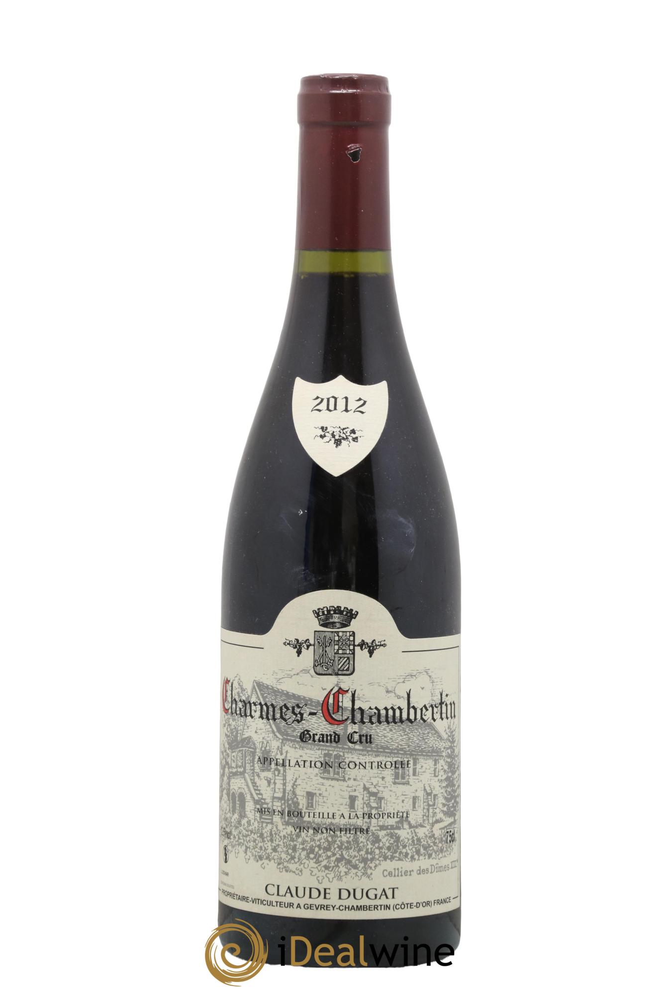 Charmes-Chambertin Grand Cru Claude Dugat 2012 - Lot de 1 bouteille - 0