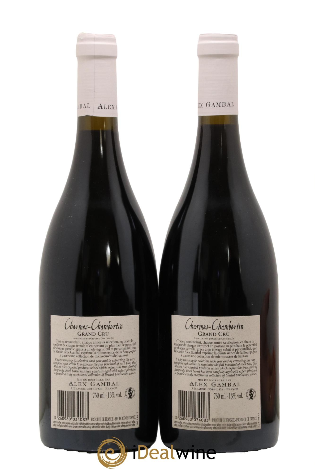 Charmes-Chambertin Grand Cru Alex Gambal (Domaine)  2016 - Lot of 2 bottles - 1