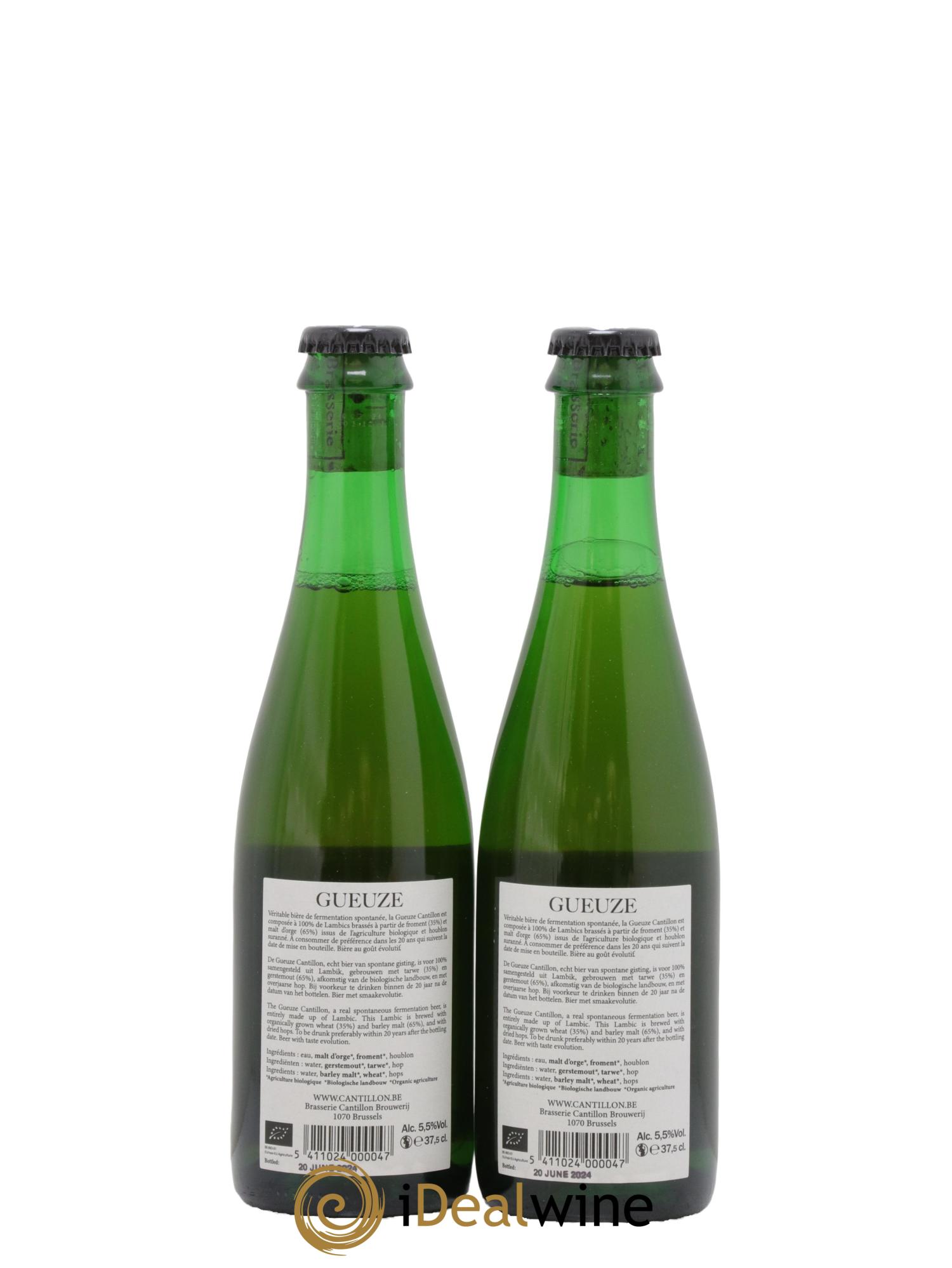 Bière Gueuze Cantillon Lambic Bio new label (bottled 2024) - Lot de 2 demi bouteilles - 1