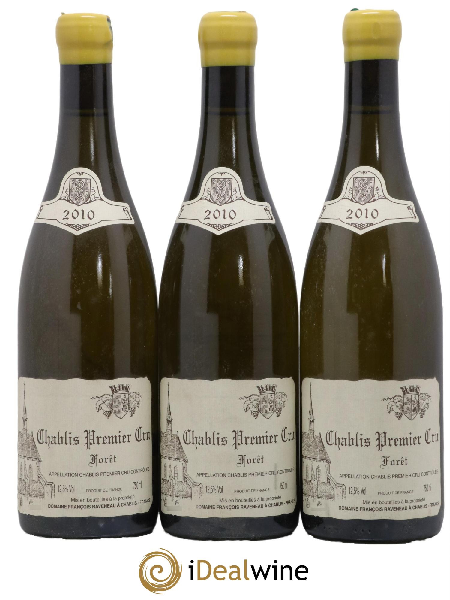 Chablis 1er Cru Forêt Raveneau (Domaine) 2010 - Lotto di 3 bottiglie - 0