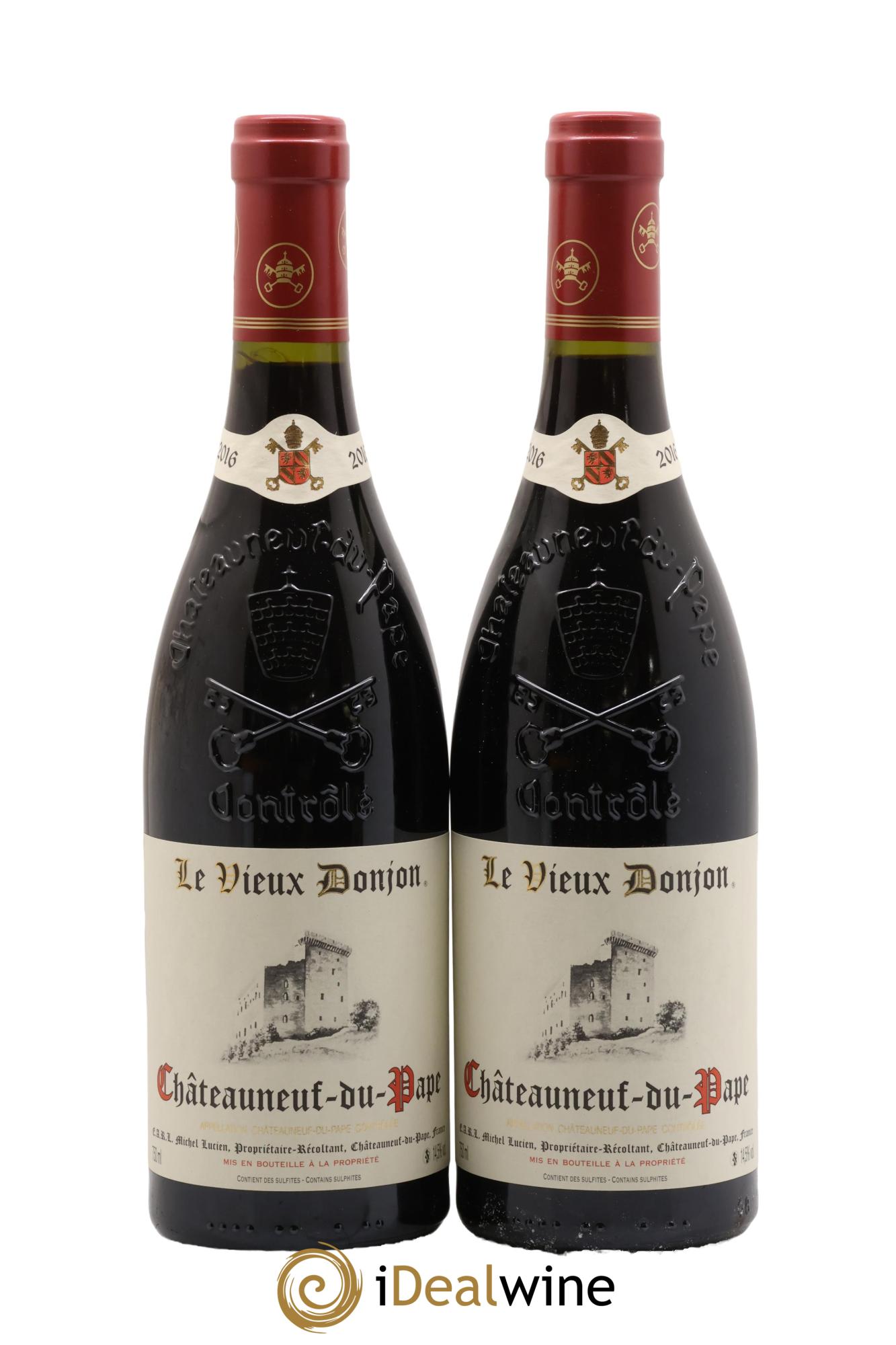 Châteauneuf-du-Pape Le Vieux Donjon Michel Lucien 2016 - Lot de 2 bouteilles - 0